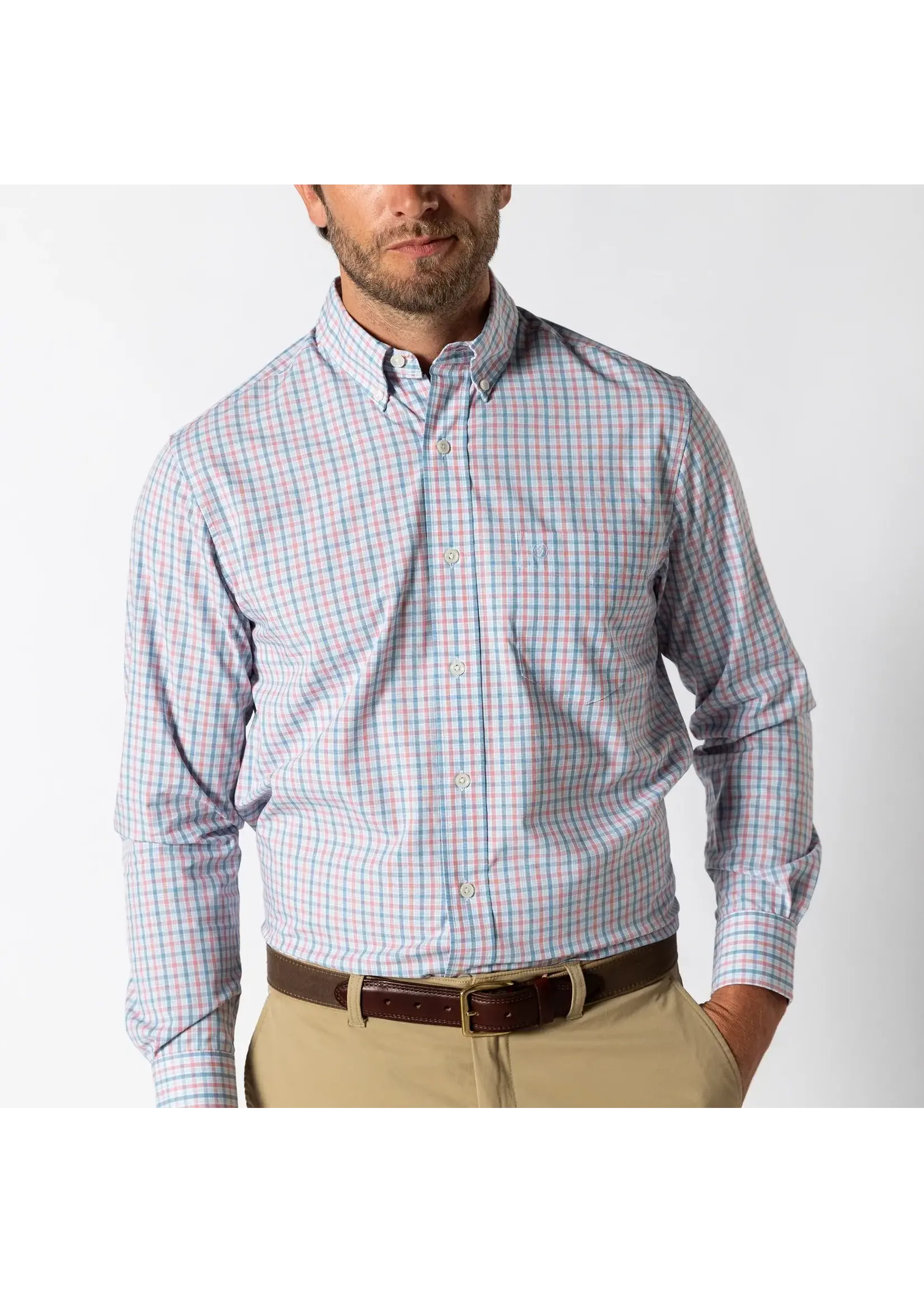 Duck Head Duck Head No. D11359 Performance Poplin Sport Shirt Trent Plaid