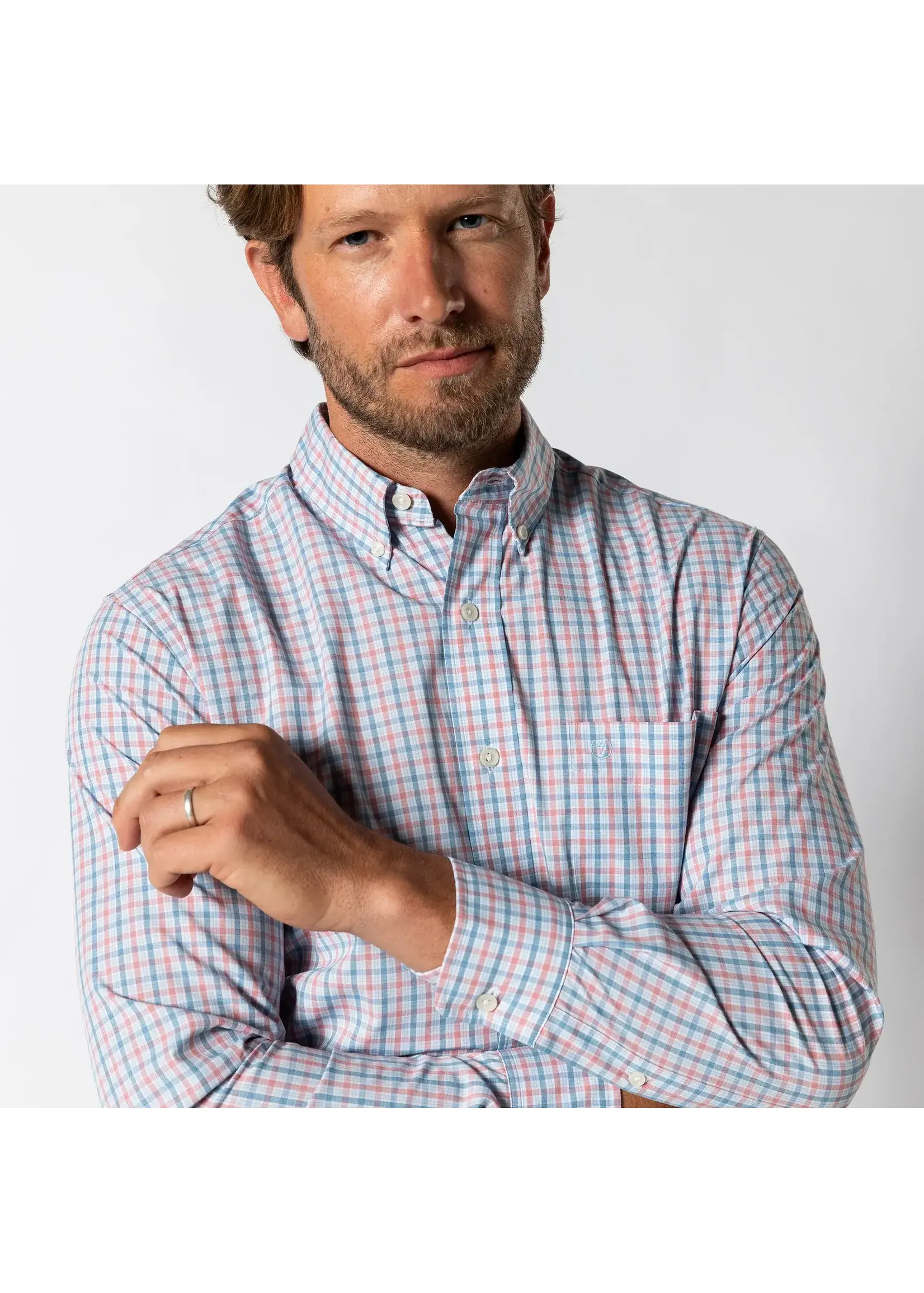 Duck Head Duck Head No. D11359 Performance Poplin Sport Shirt Trent Plaid
