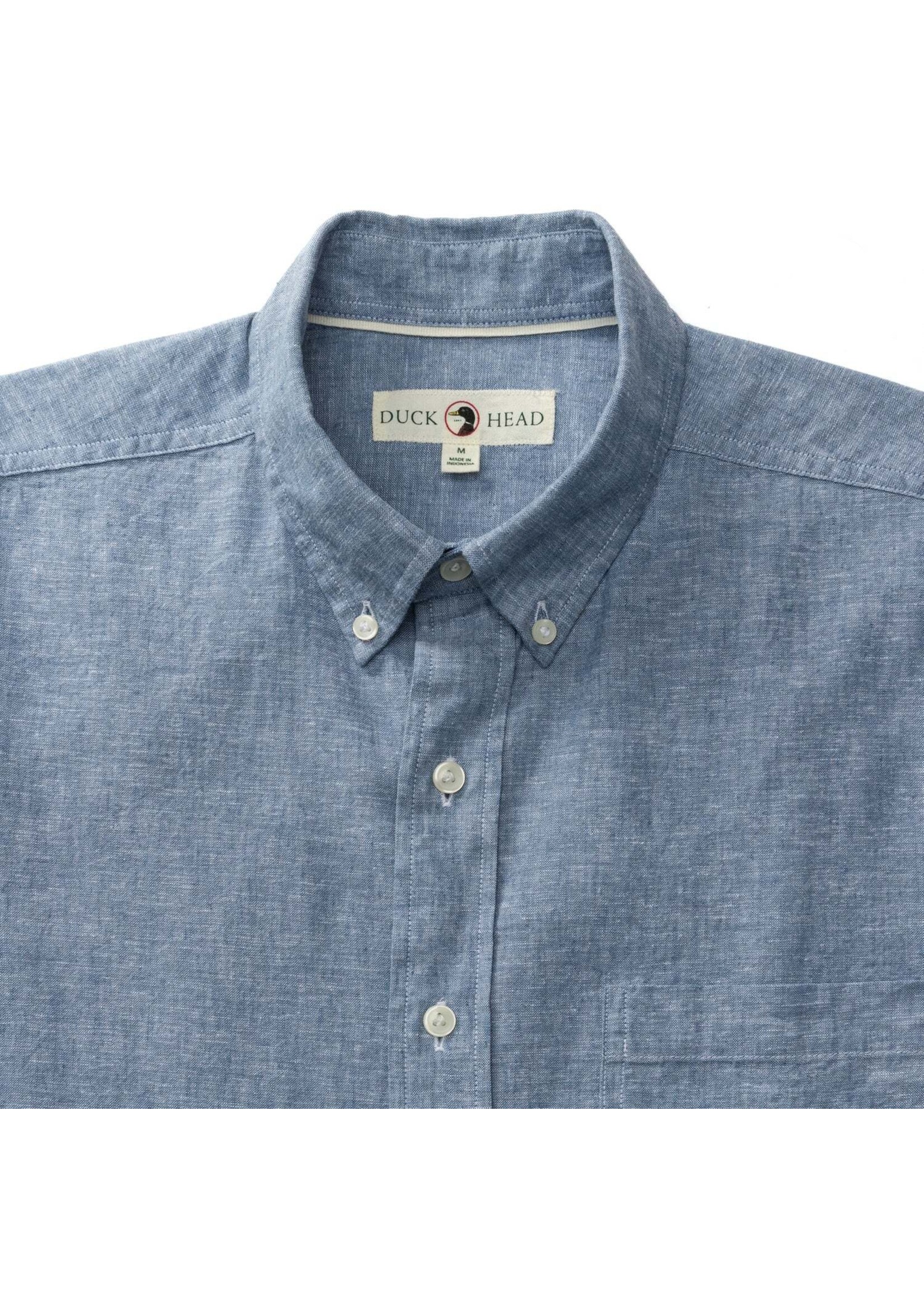 Duck Head Duck Head No. D11277 Linen Cotton Oxford Sport Shirt Wallace Solid