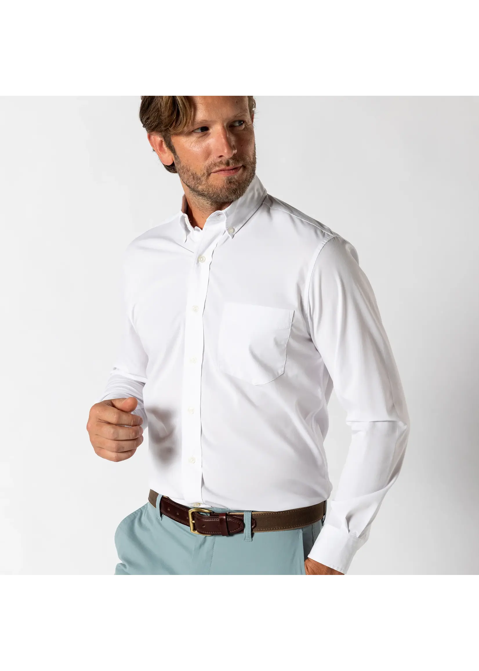 Duck Head Duck Head No. D11303 Performance Poplin Sport Shirt Boyce Solid