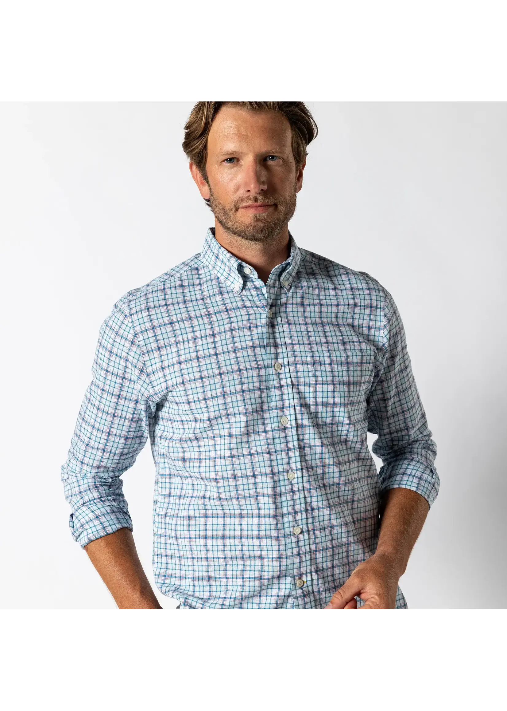 Duck Head Duck Head No. D11374 Long Sleeve Linen Cotton Sport Shirt