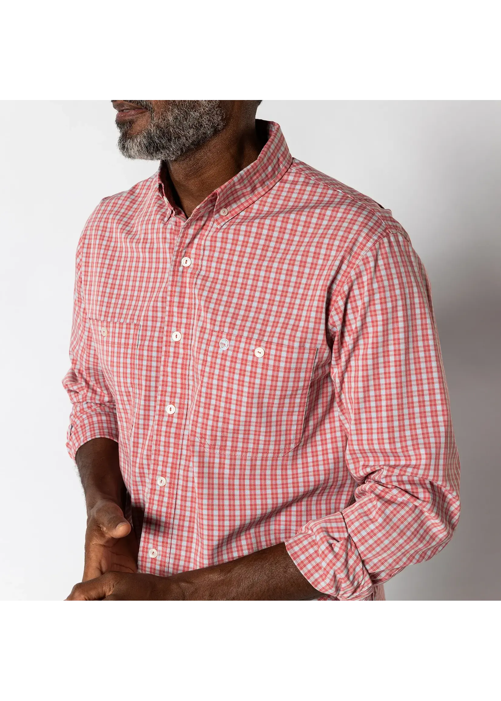 Duck Head Duck Head No. D11367 Long Sleeve Performance Poplin Guide Shirt