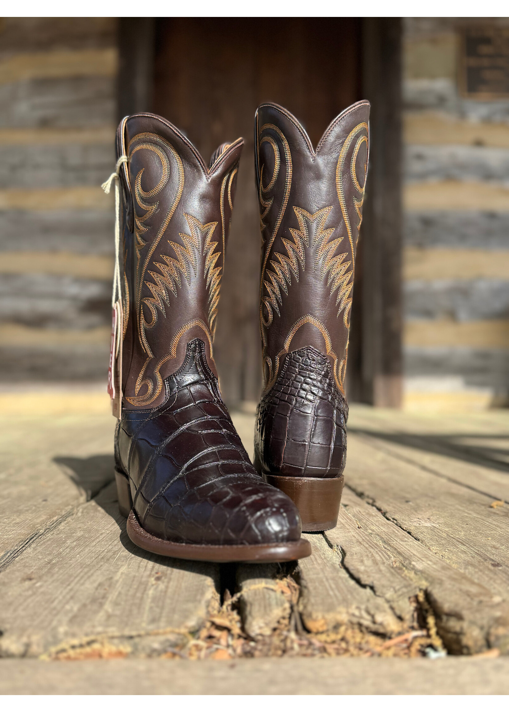 Hyer Hyer No. 100 Chocolate American Alligator Western Boots