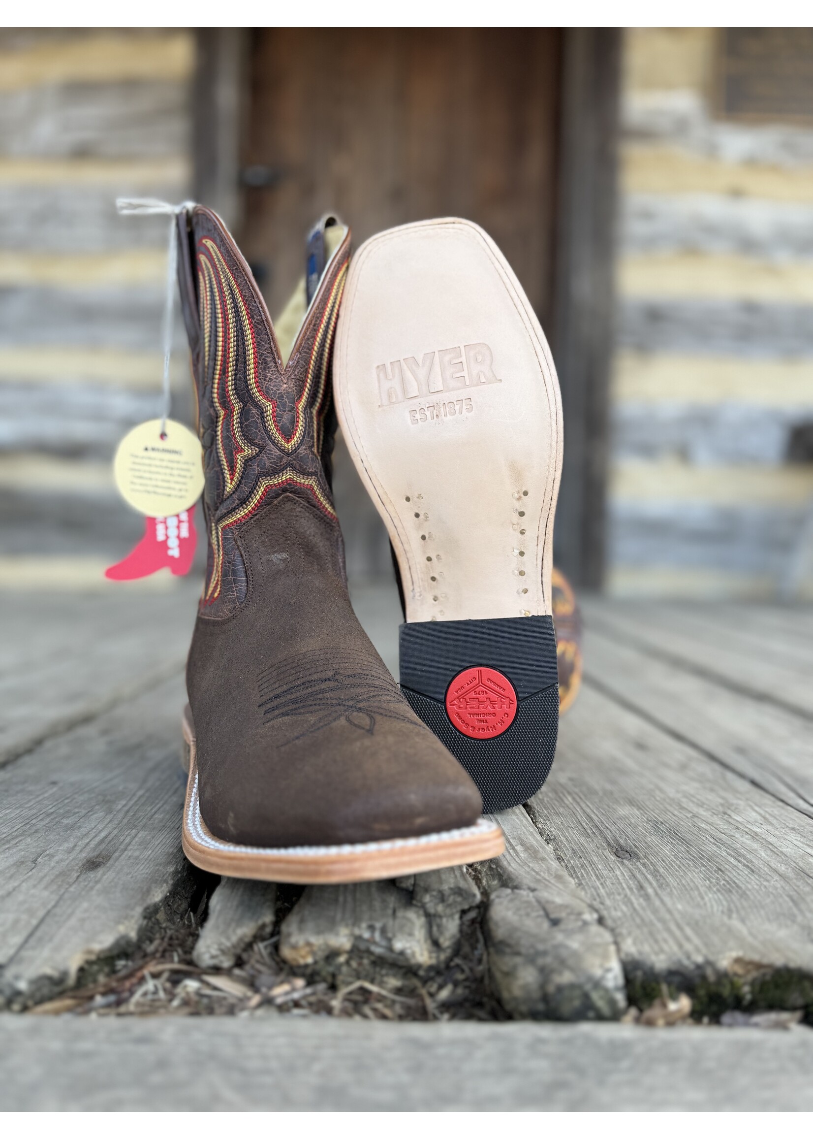 Hyer Hyer Men's Chase Brown Wild Boar Roughout