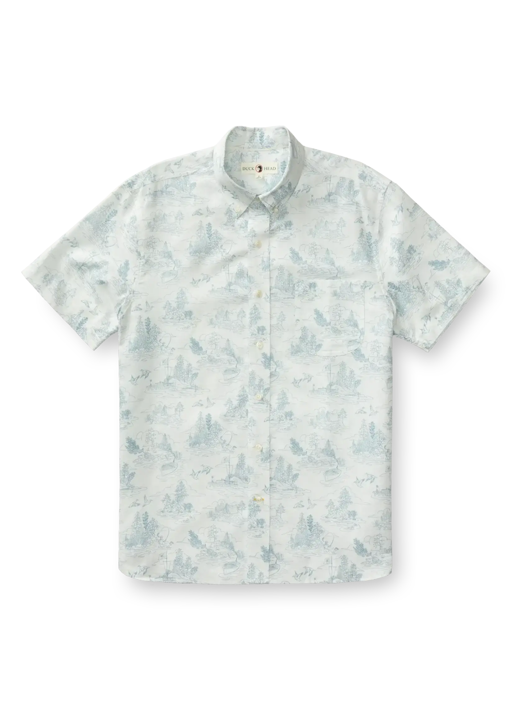 Duck Head Duck Head No. D11400 Linen Cotton Oxford Sport Shirt Lakeview Toile