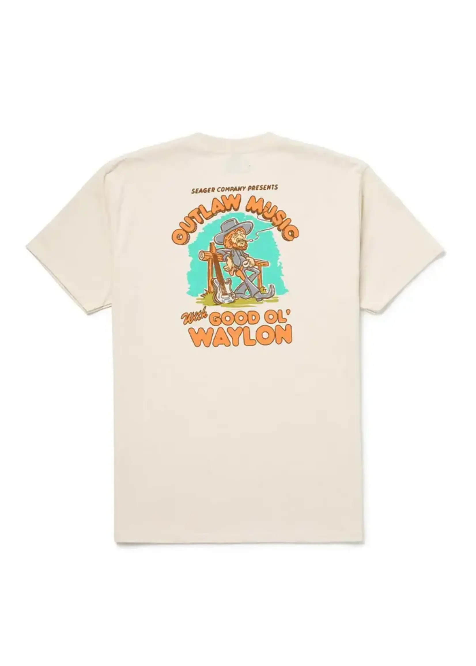 ★Seager★ Seager x Waylon Jennings Waylon T-Shirt 関税込★ Seager x Waylon Jennings Waylon Tee White – Seager Co.