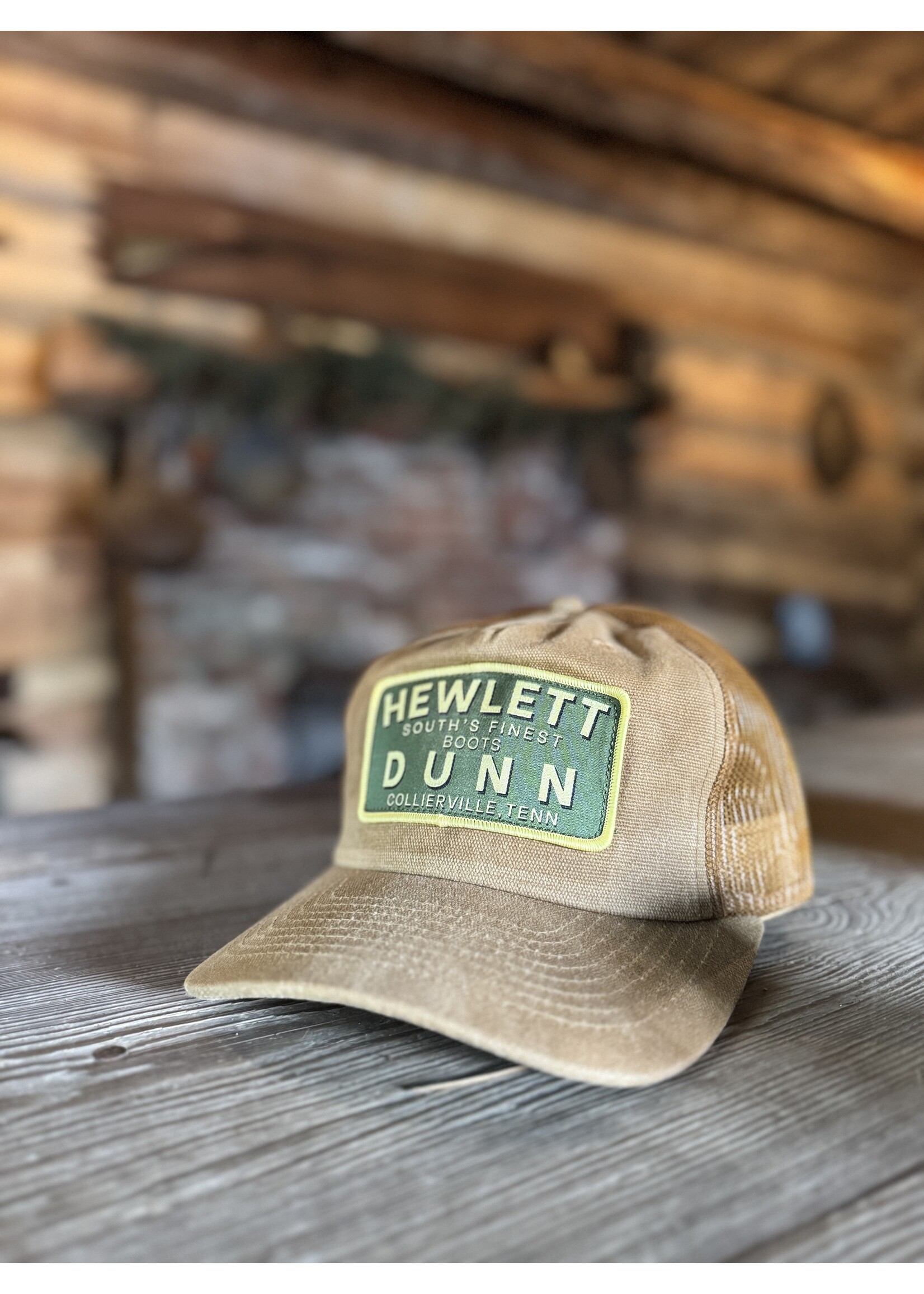 Hewlett & Dunn Hewlett & Dunn Patch Trucker Hat Waxed Canvas