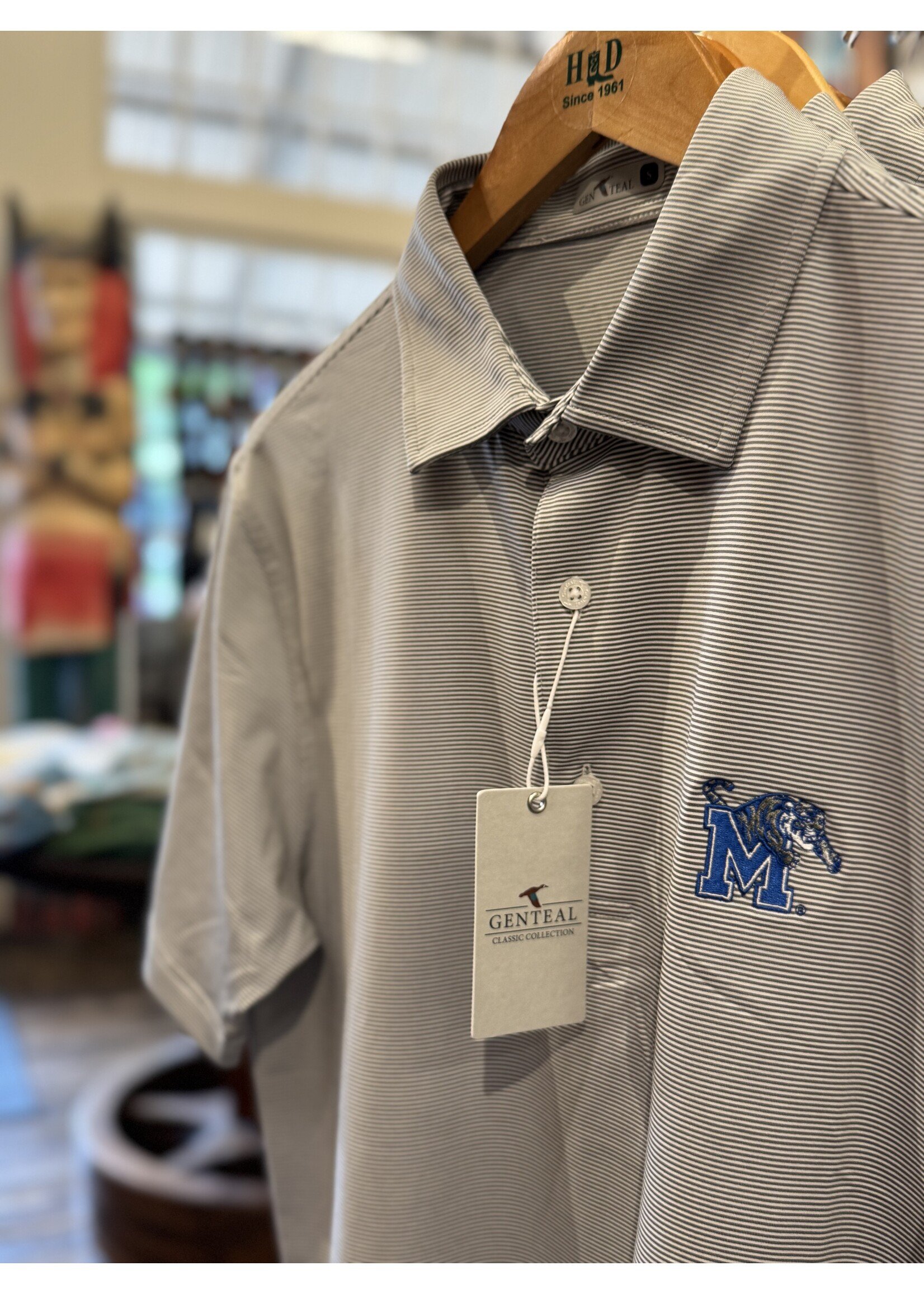 GenTeal Genteal Club Pinstripe Performance Polo