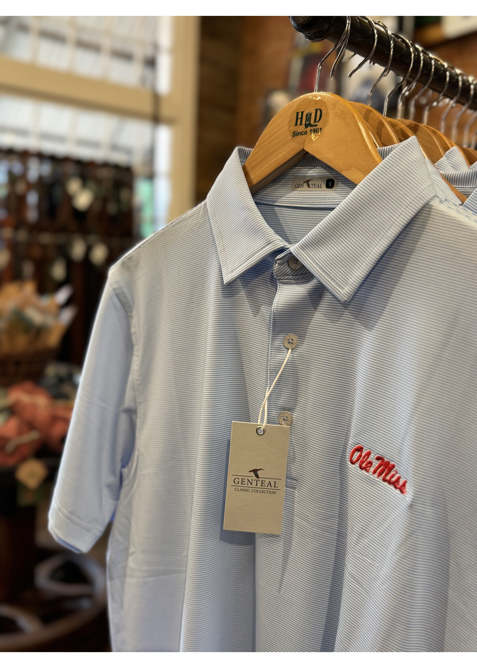 GenTeal Genteal Club Pinstripe Performance Polo