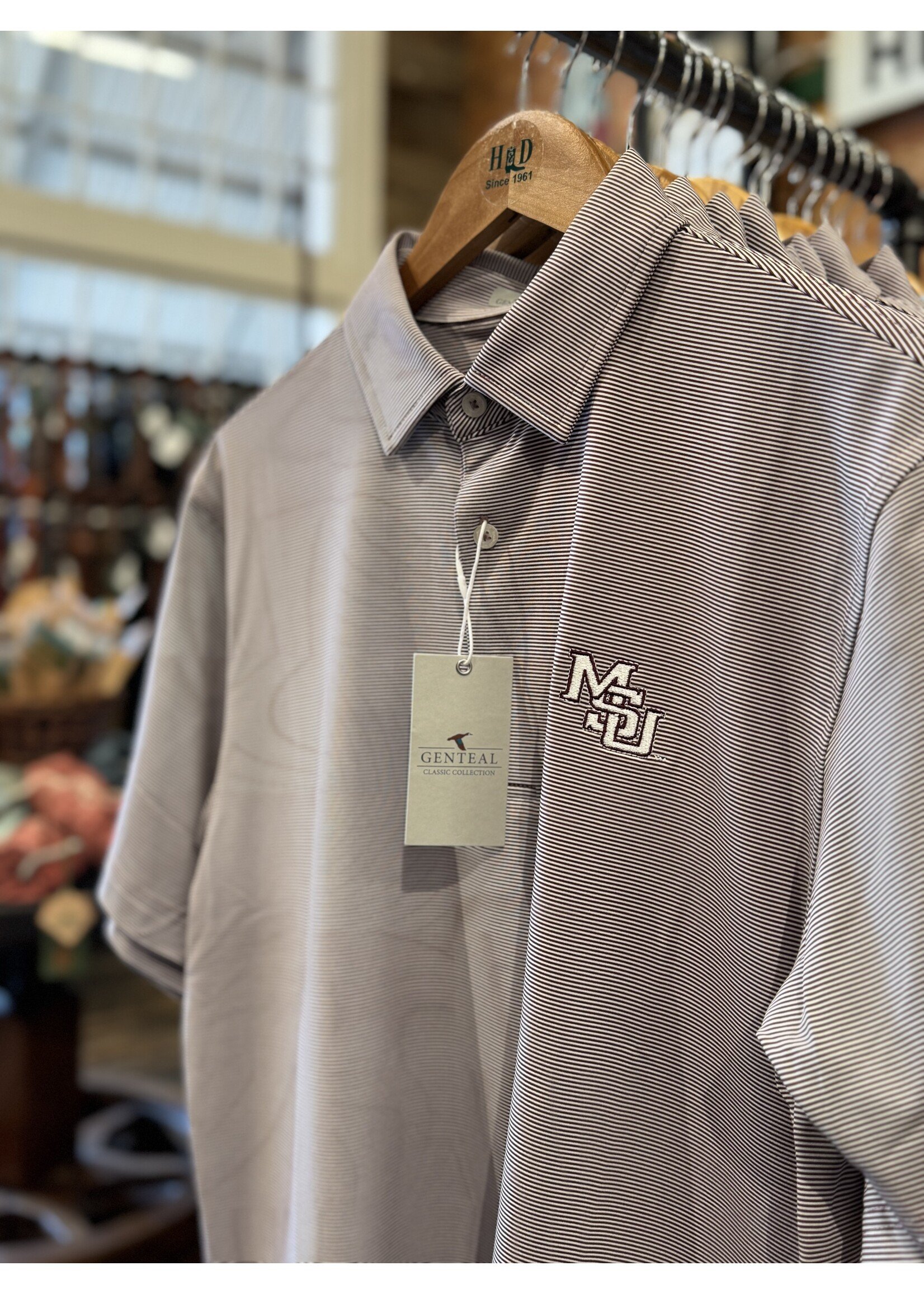 GenTeal Genteal Club Pinstripe Performance Polo