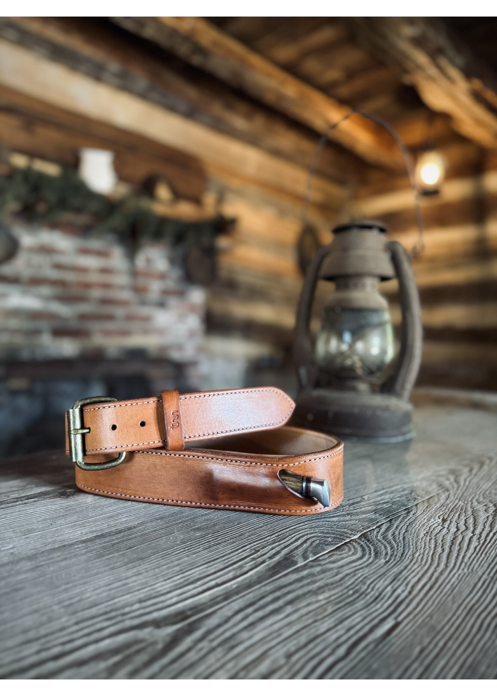 Moss Saddle Shop Hewlett & Dunn X Moss Saddle Shop   Saddle Leather Knife Belt