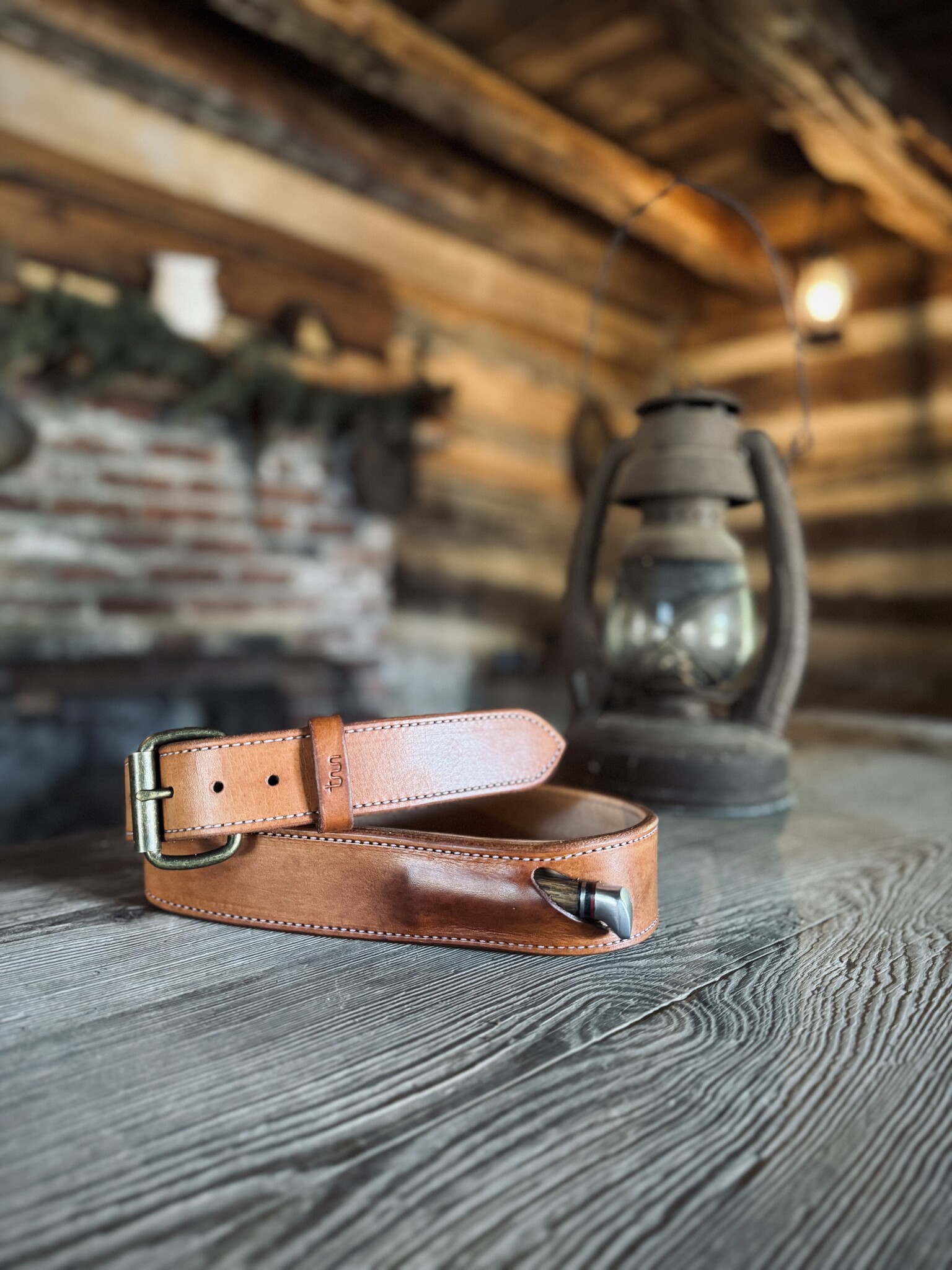 Leather Saddle Belt Henry O-Ring Italian Saddle Leather Belt - Saddle Tan  main image 4