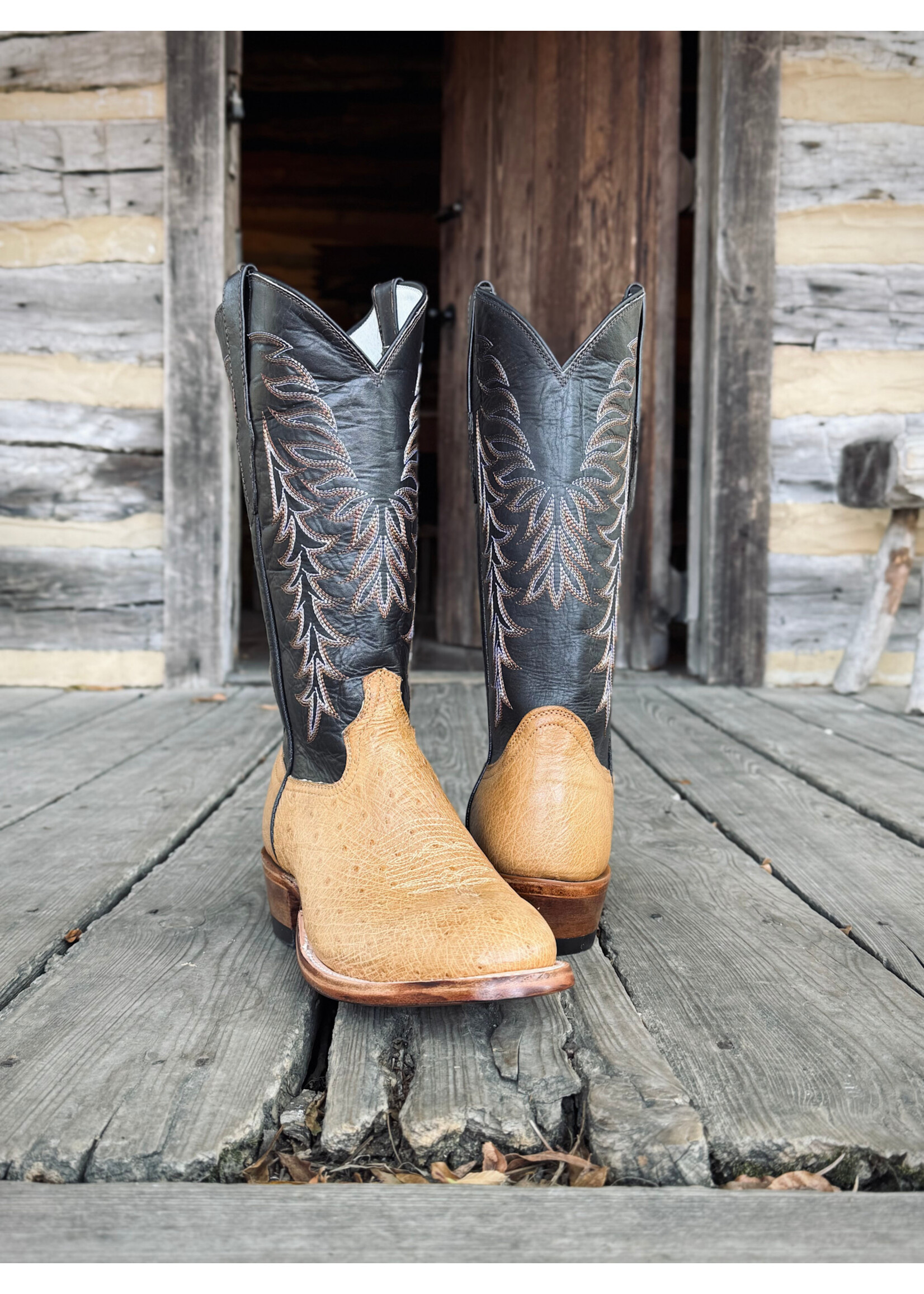 Cowtown Cowtown No. U87 Round Toe Tan Smooth Ostrich Cowboy Boot