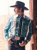 Wrangler Wrangler Vintage-Inspired Brushpopper Western Snap Workshirt