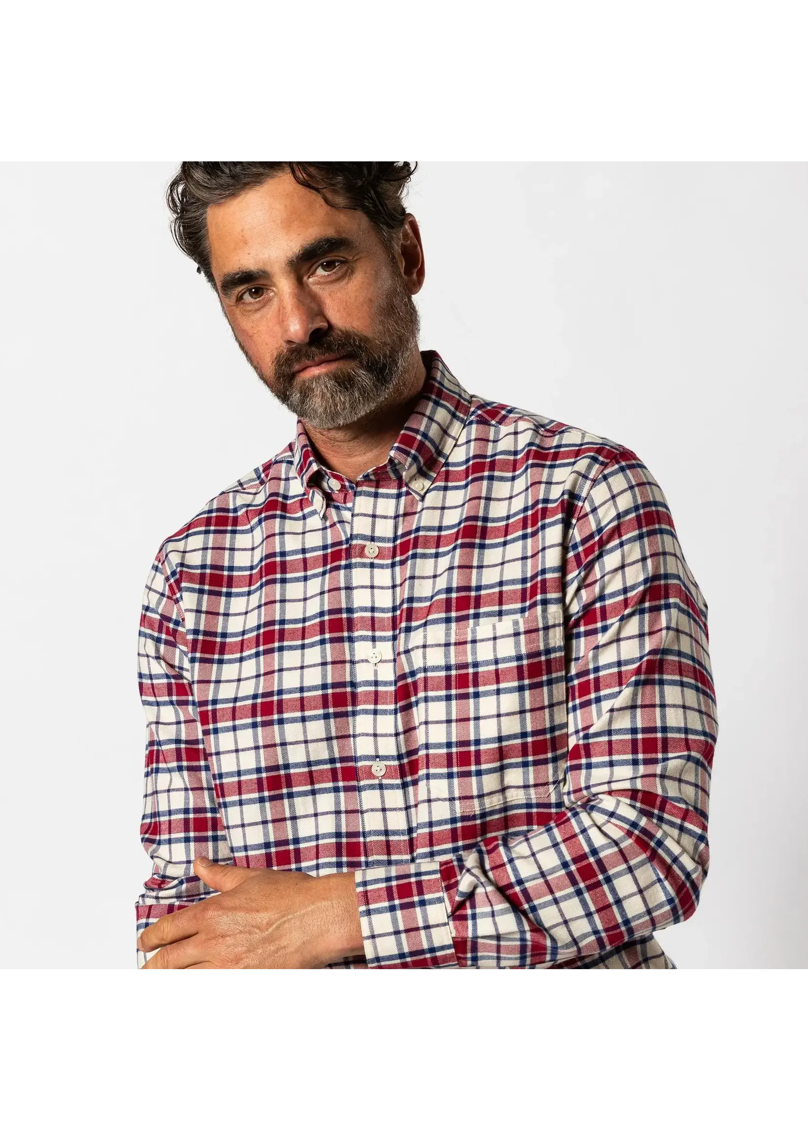 Duck Head Duck Head No. D11466 Bradner Plaid Cotton Flannel Sport Shirt