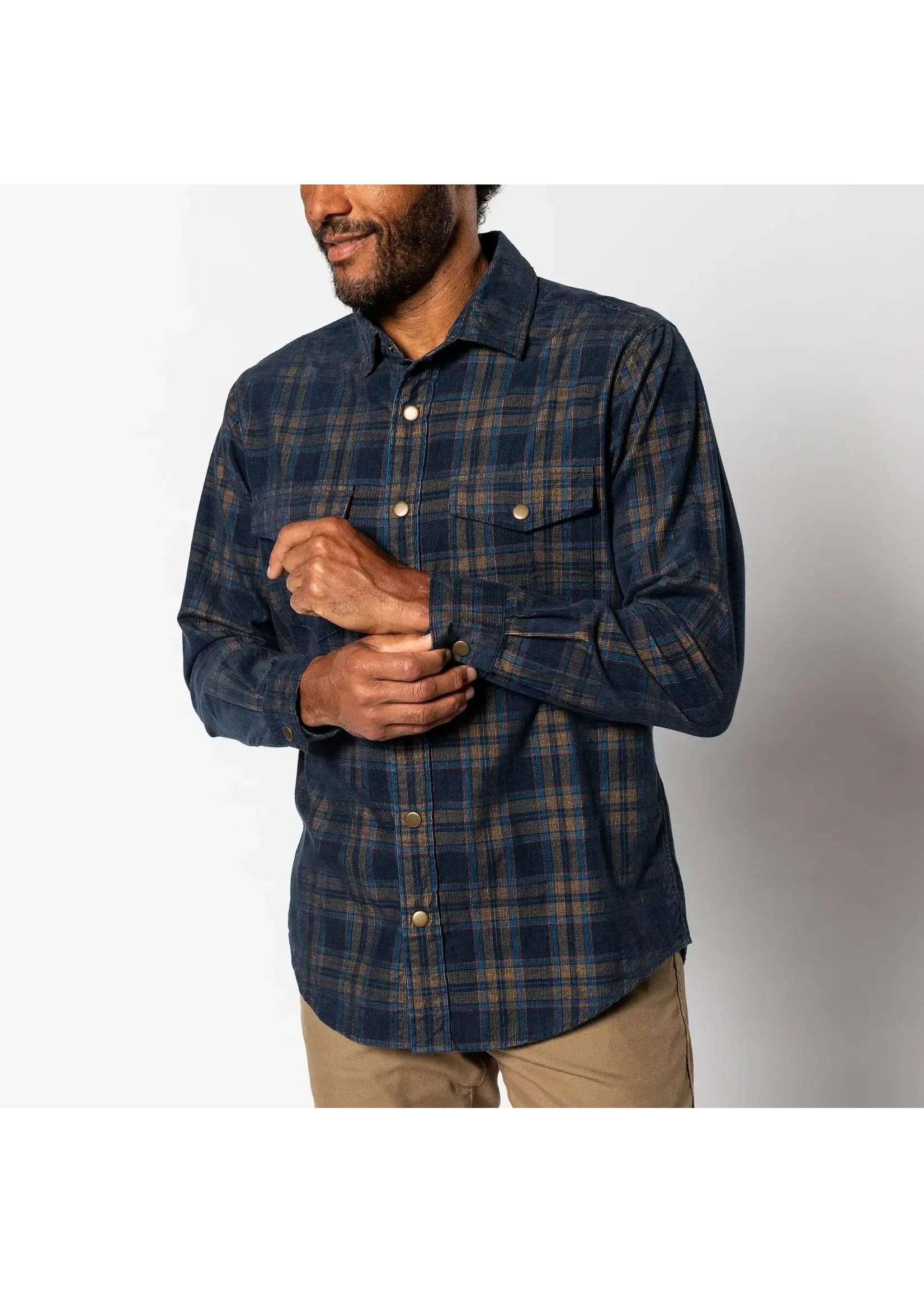 Duck Head Duck Head No. D11496 Corduroy Plaid Snap Shirt