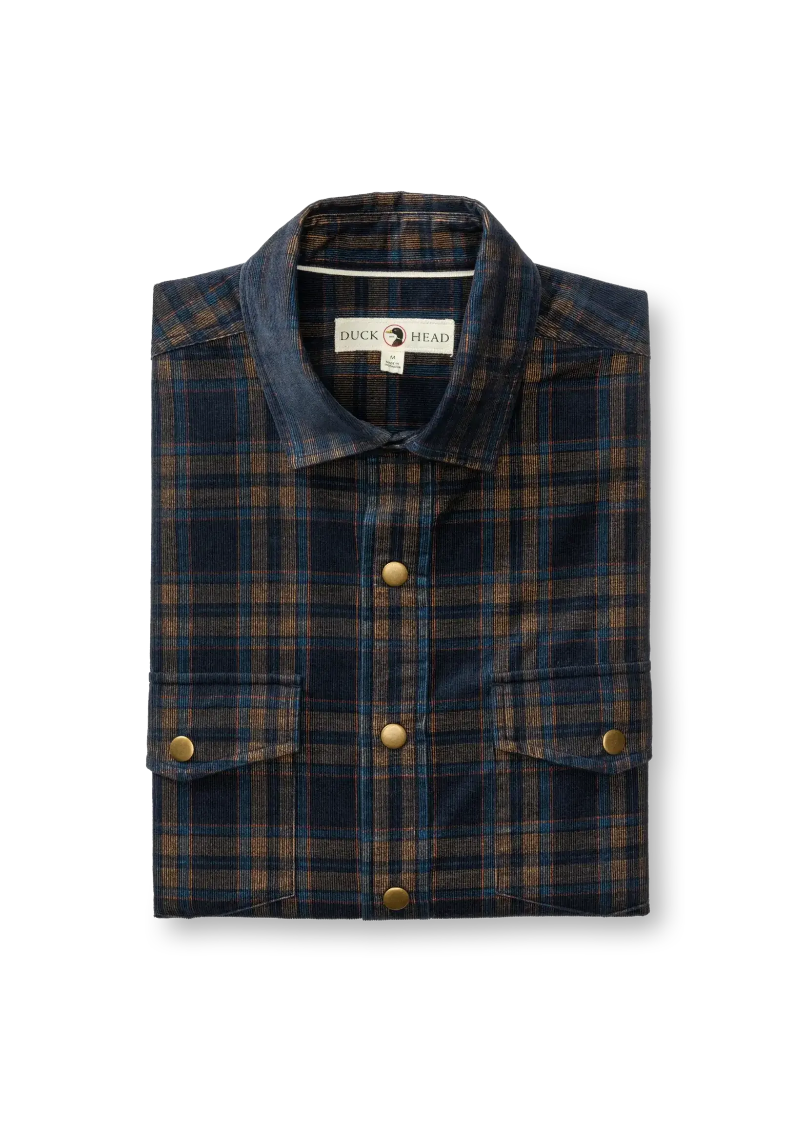 Duck Head Duck Head No. D11496 Corduroy Plaid Snap Shirt