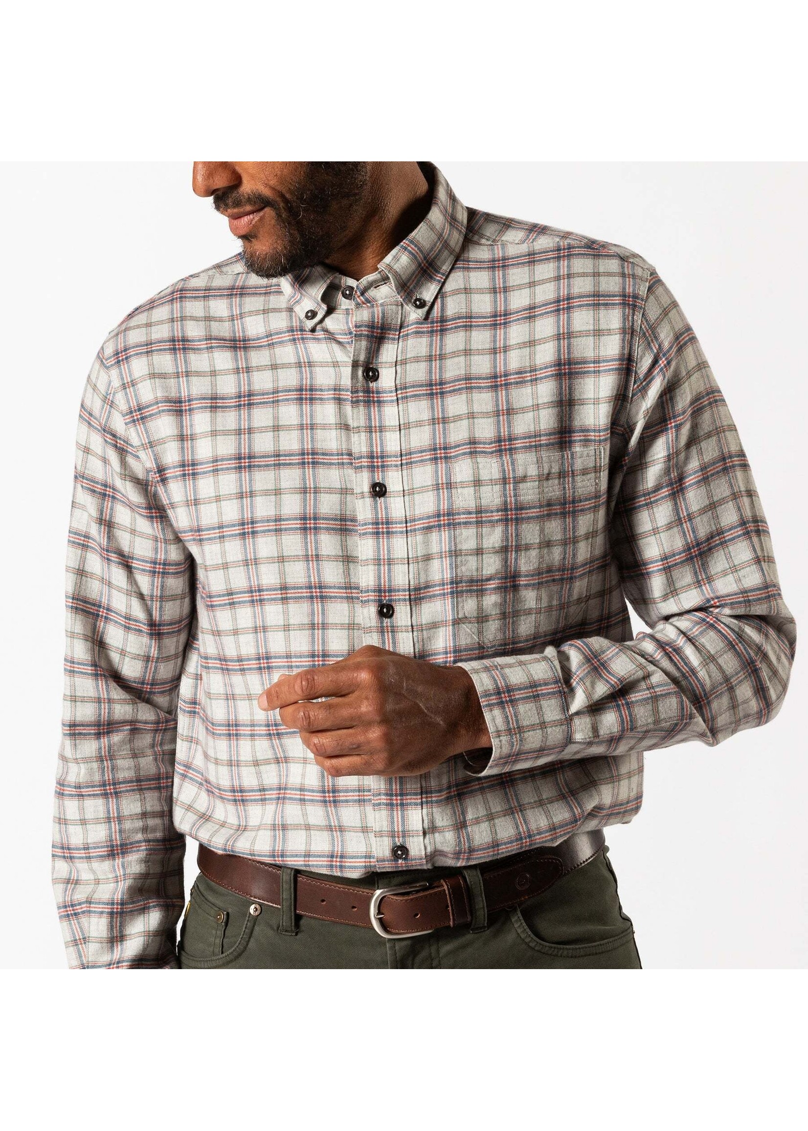 Duck Head Duck Head No. D11468 Malcolm Plaid Cotton Flannel Sport Shirt