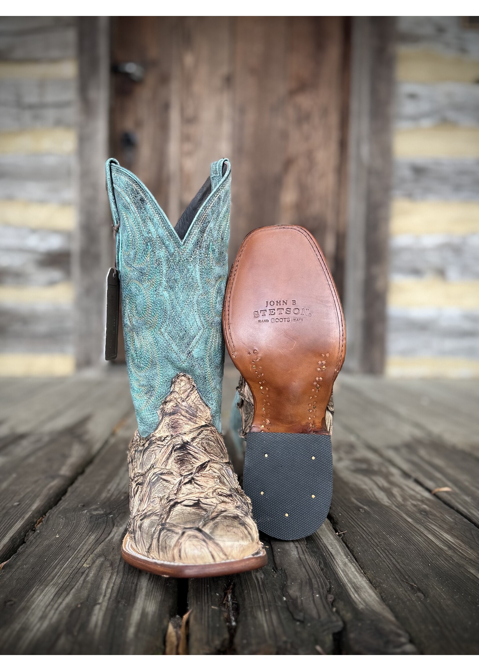 Stetson John B Stetson No. 12-020-1852-0600 Tan Amazon Pirarucu Boots