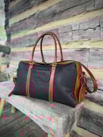 Hewlett & Dunn Hewlett & Dunn x Moss Saddle Shop  Bison Leather Weekender Bag