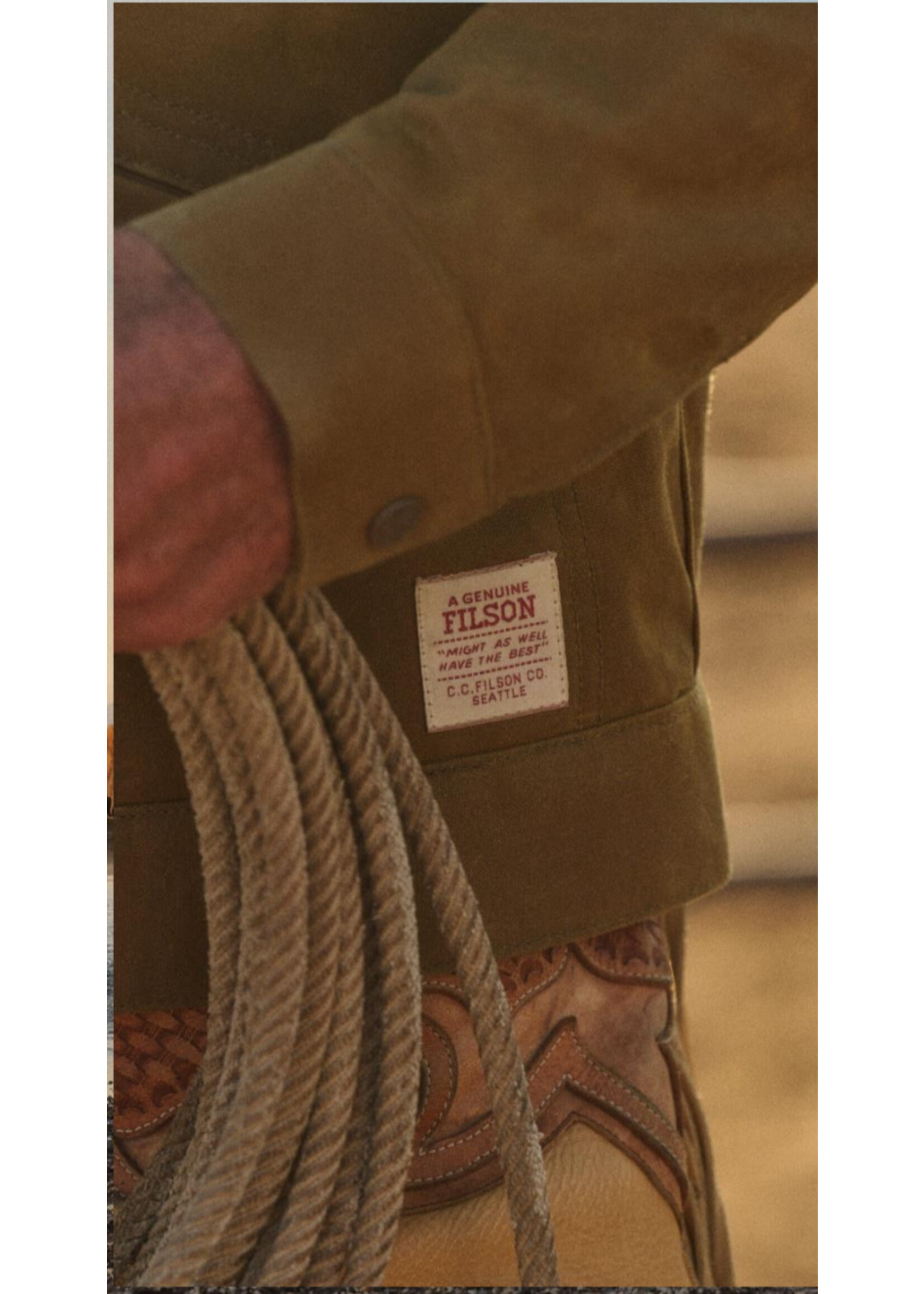 Filson Filson X Wrangler No. 112370268 Wool Lined Tin Cloth Adventure Jacket