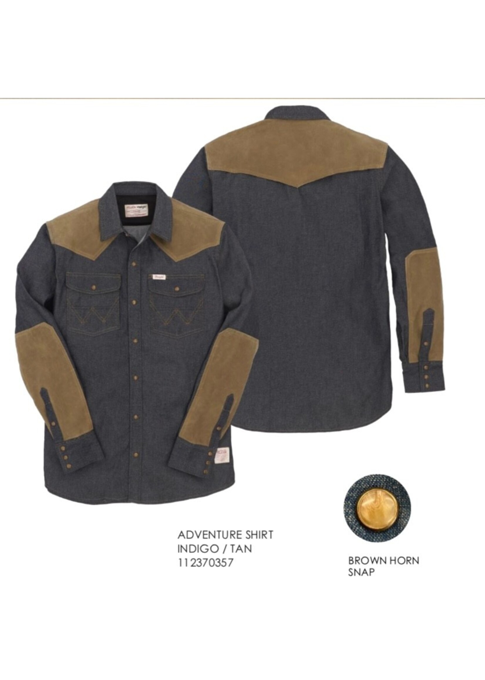 Filson Filson X Wrangler No. 112370357 Adventure Shirt- Brown Horn Snap