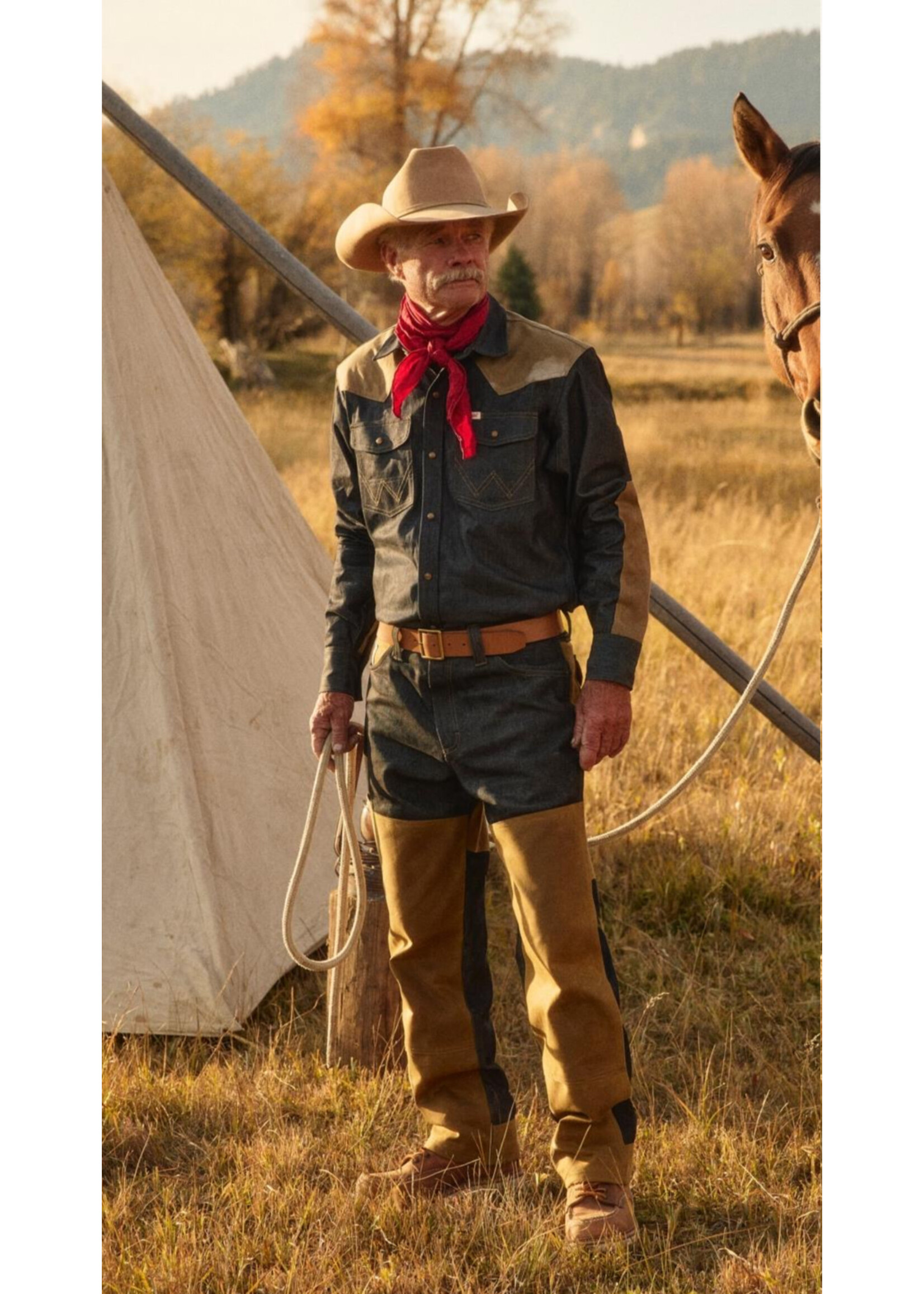 Filson Filson X Wrangler No. 112370357 Adventure Shirt- Brown Horn Snap