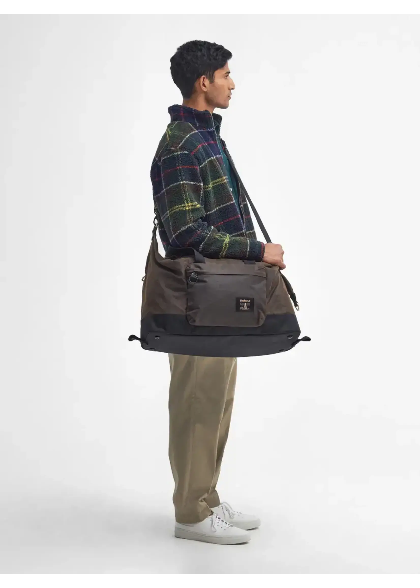 Barbour Barbour Olive Brown Field Wax Holdall