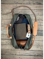 Hewlett & Dunn Hewlett & Dunn x Moss Saddle Shop Leather Weekender Bag