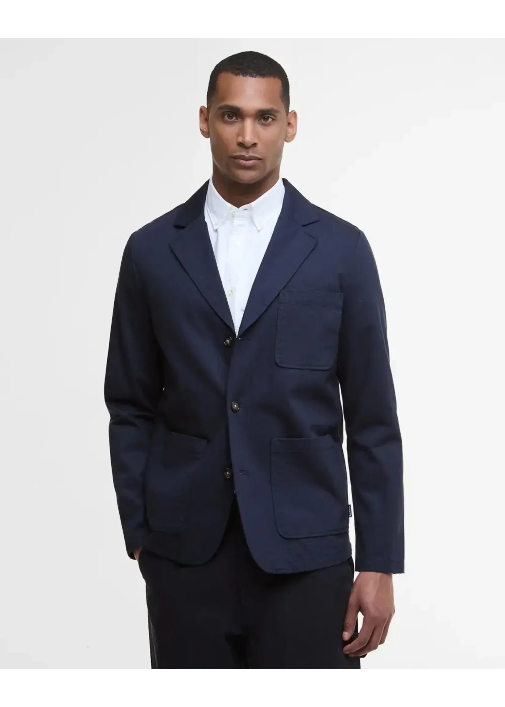 Barbour Barbour Bayview Navy Heringbone Overshirt Sportcoat