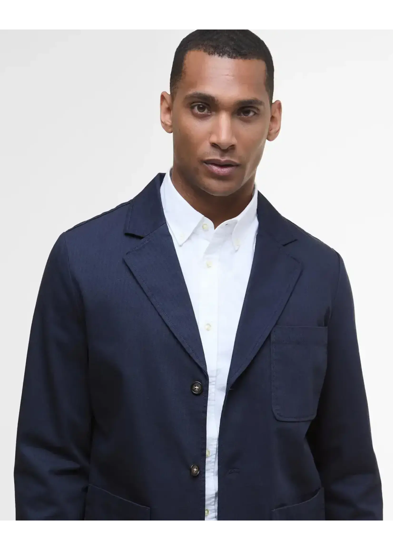 Barbour Barbour Bayview Navy Heringbone Overshirt Sportcoat