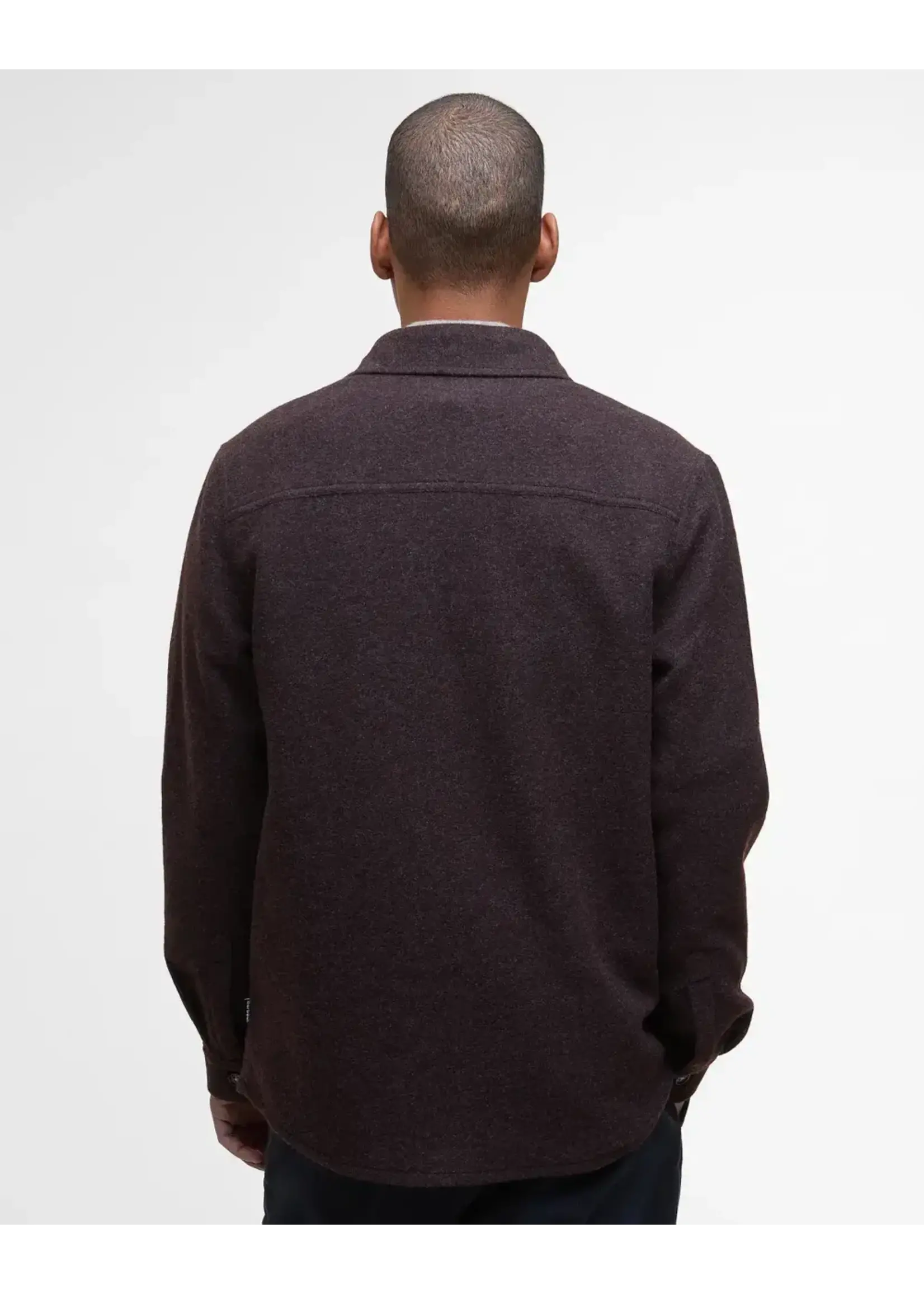 Barbour Barbour Marlow Tailored Dark Oak Wool Blend Overshirt