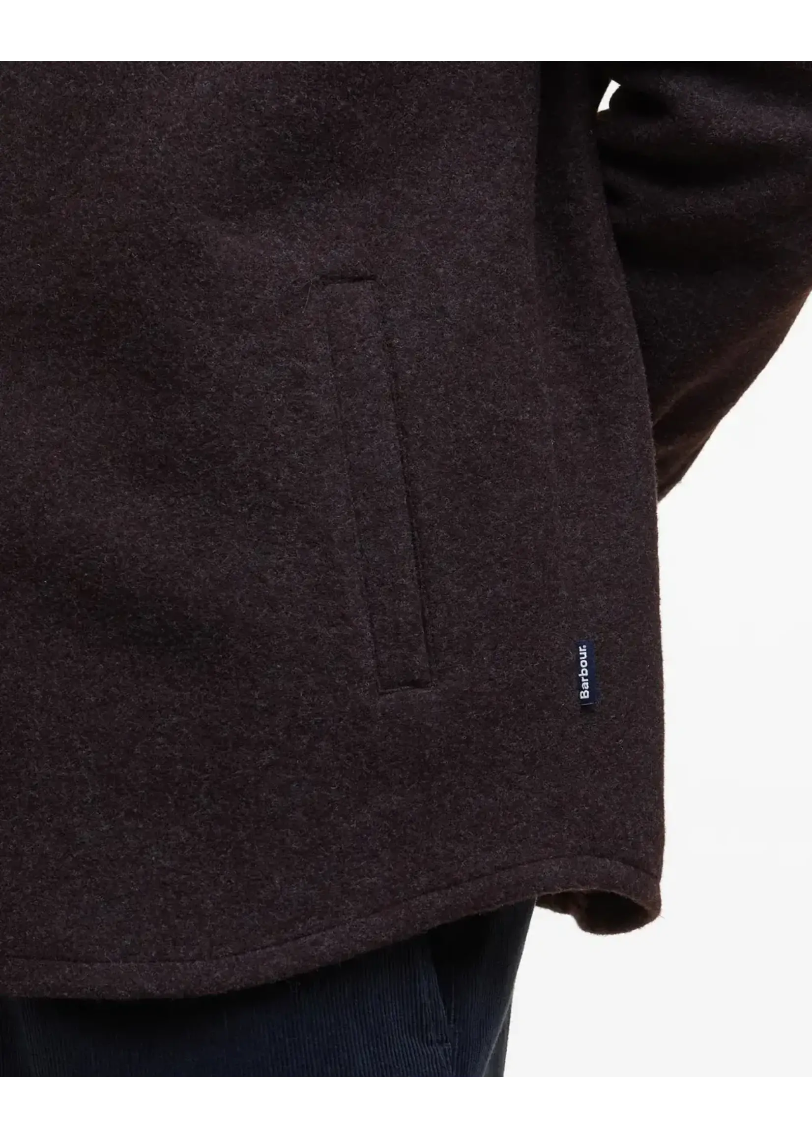 Barbour Barbour Marlow Tailored Dark Oak Wool Blend Overshirt