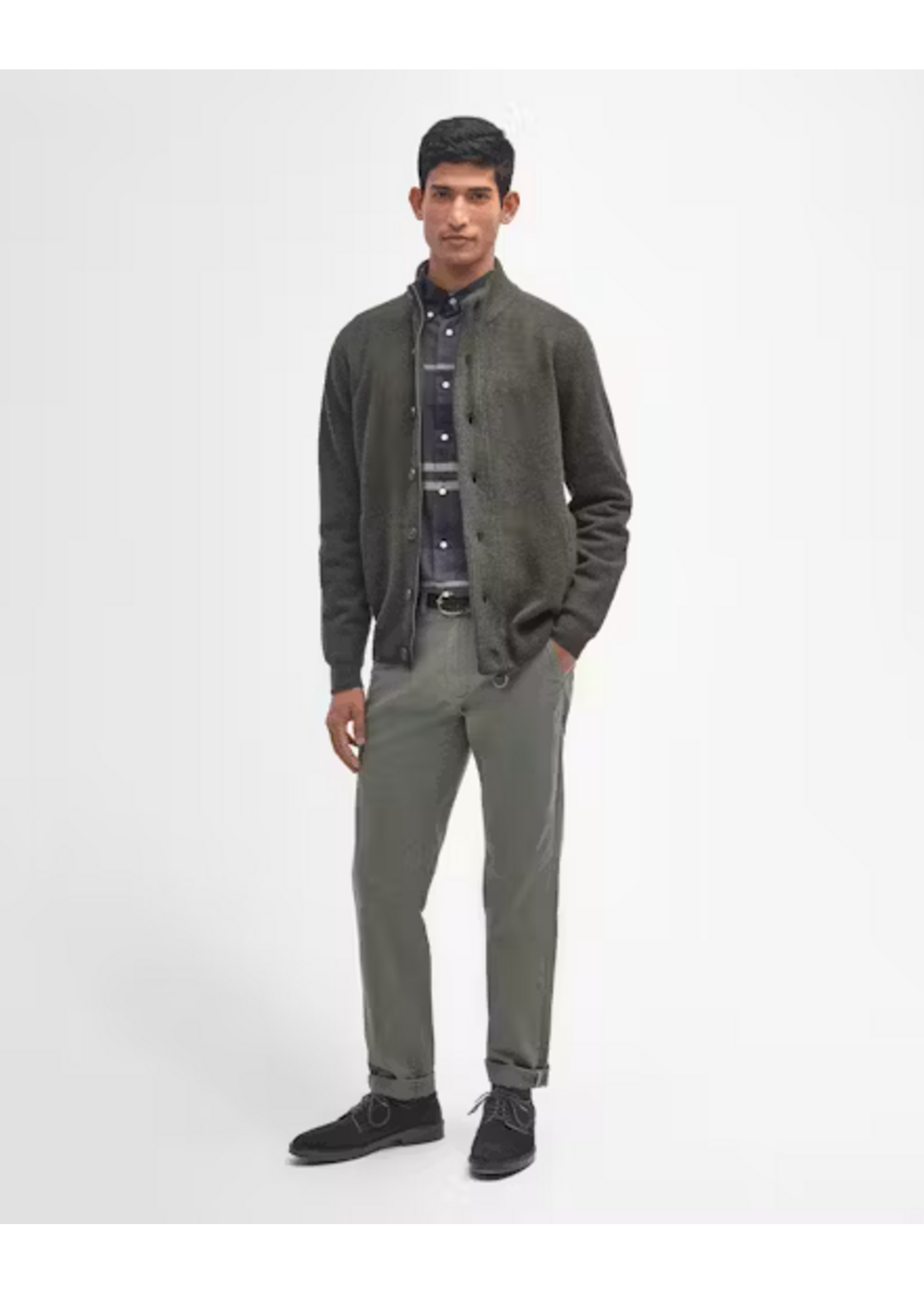 Barbour Barbour Essential Patch Zip Through Knitted Jumper