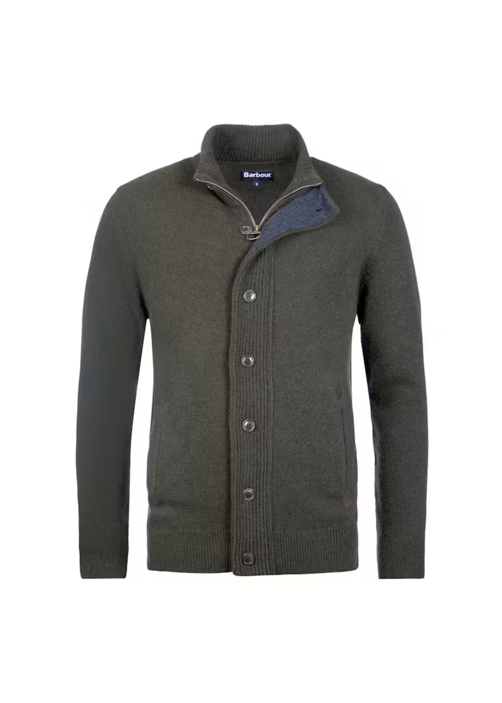 Barbour Barbour Essential Patch Zip Through Knitted Jumper