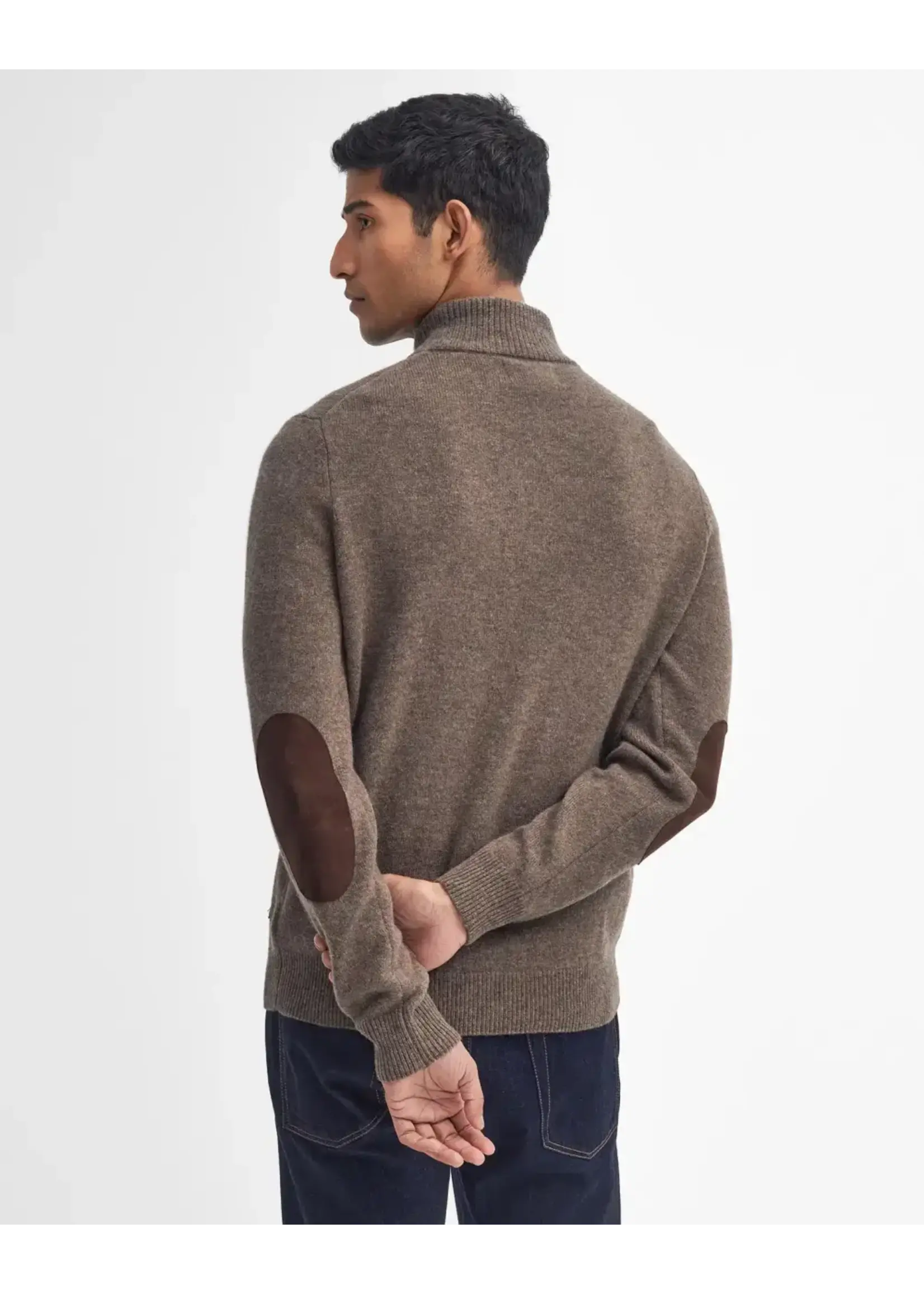 Barbour Barbour Essential Elbow Patch Half Zip Sweater