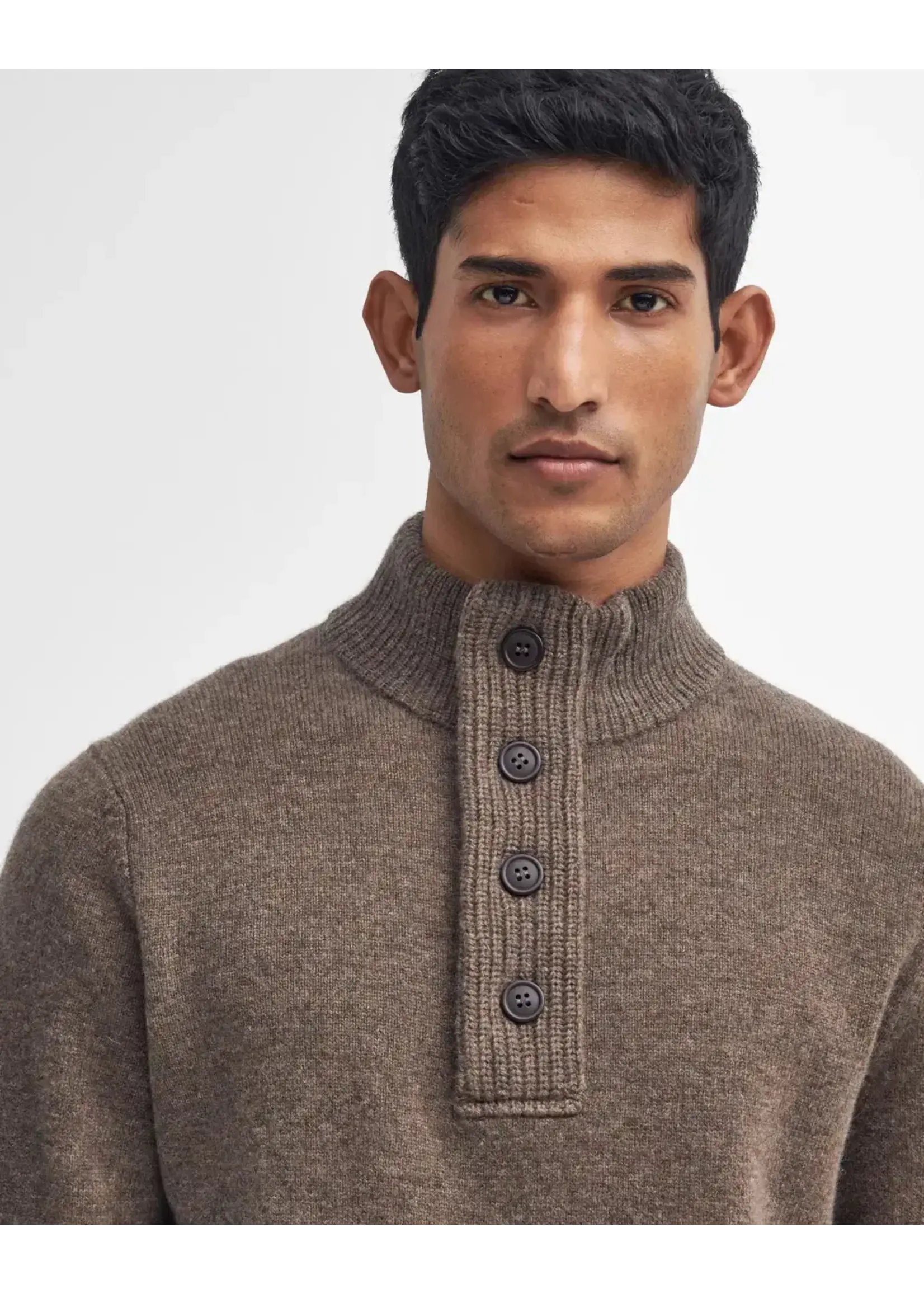 Barbour Barbour Essential Elbow Patch Half Zip Sweater