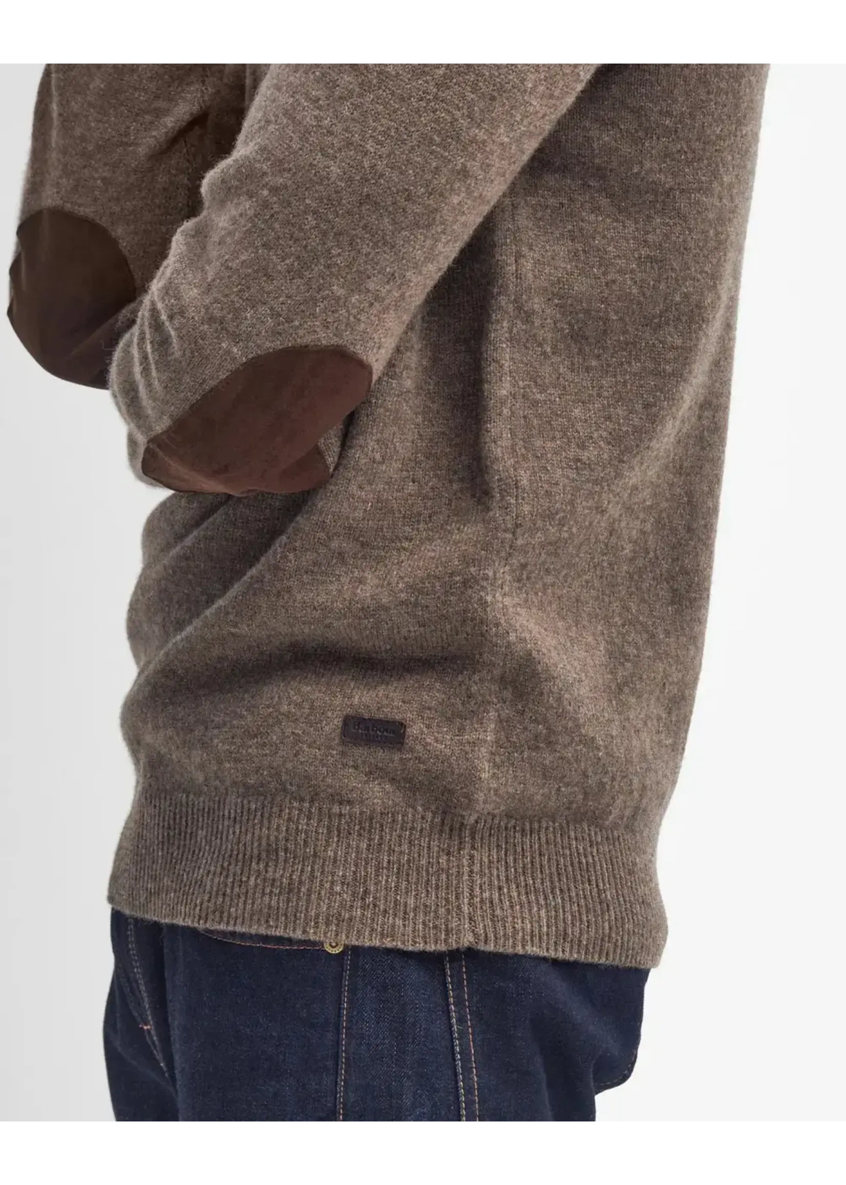 Barbour Barbour Essential Elbow Patch Half Zip Sweater