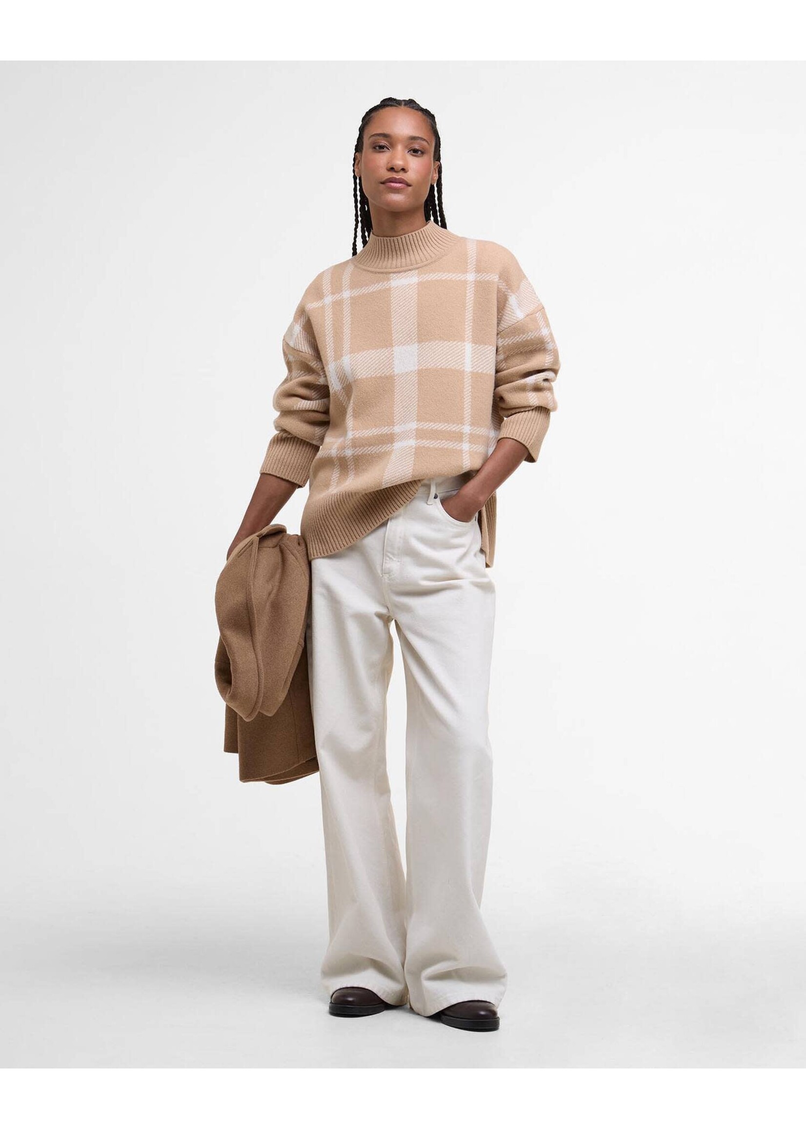 Barbour Barbour Harriet Knitted Pale Camel Jumper Sweater