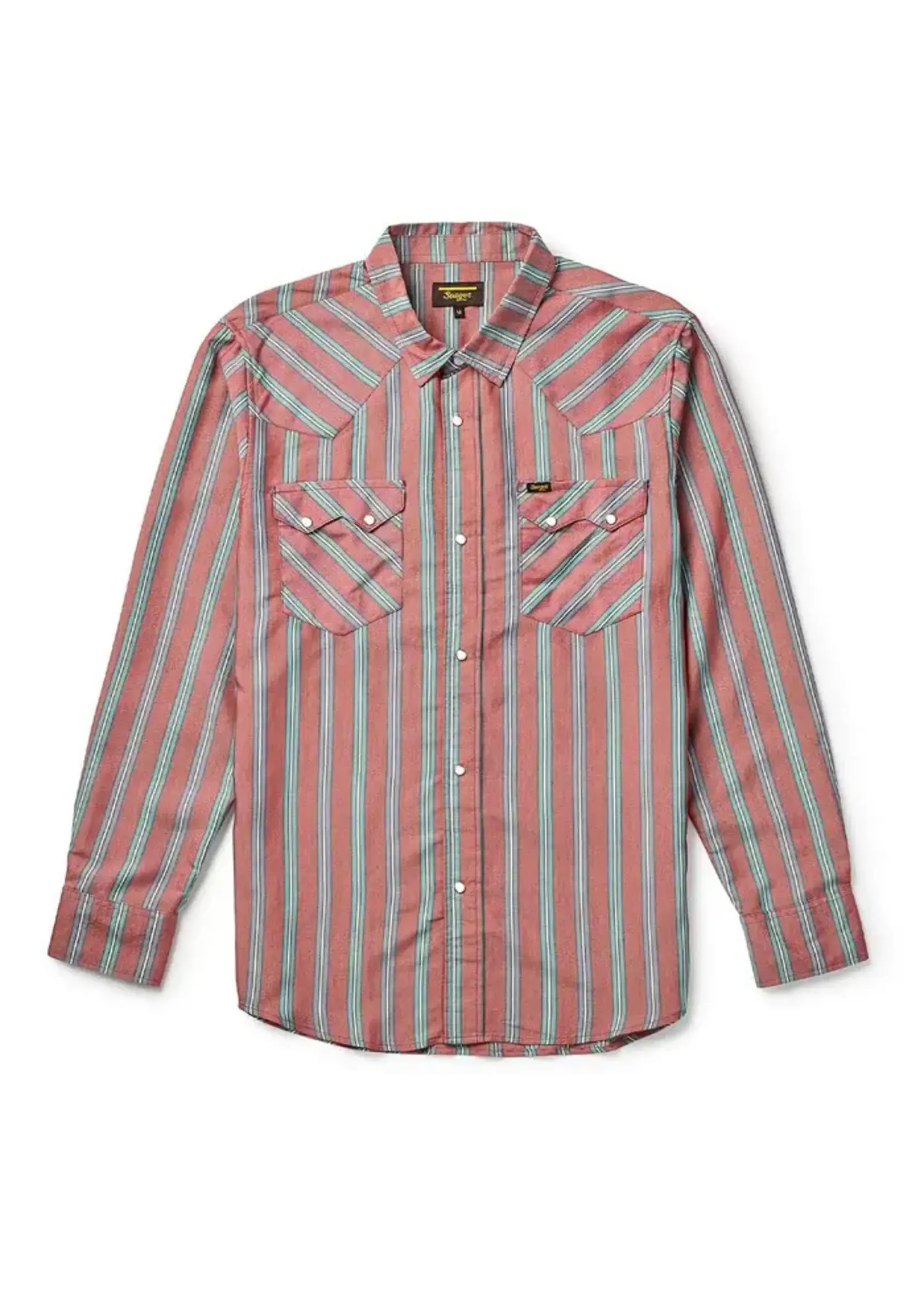 Seager Seager Sawtoof Red Rock Stripe Western Snap Shirt