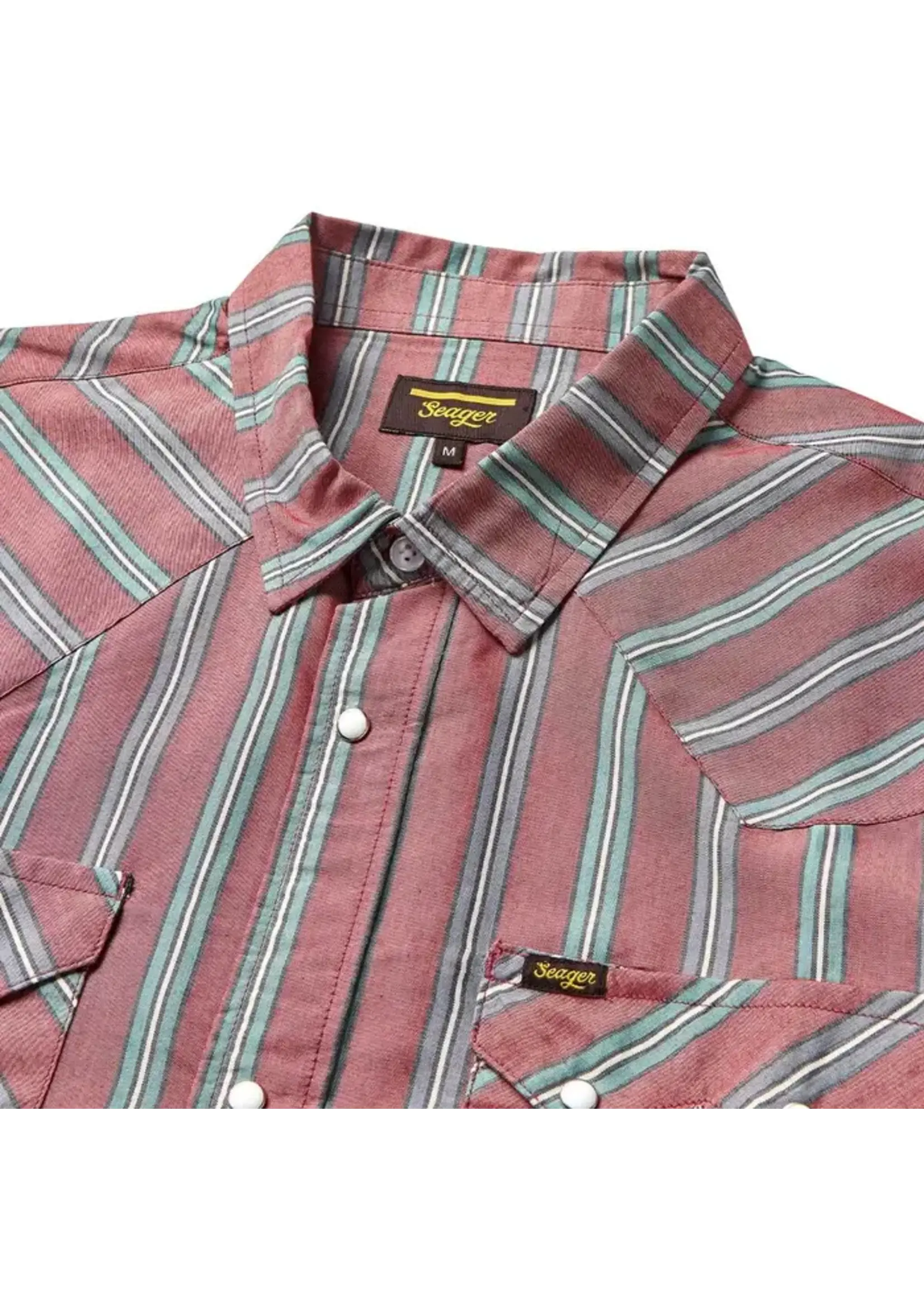 Seager Seager Sawtoof Red Rock Stripe Western Snap Shirt
