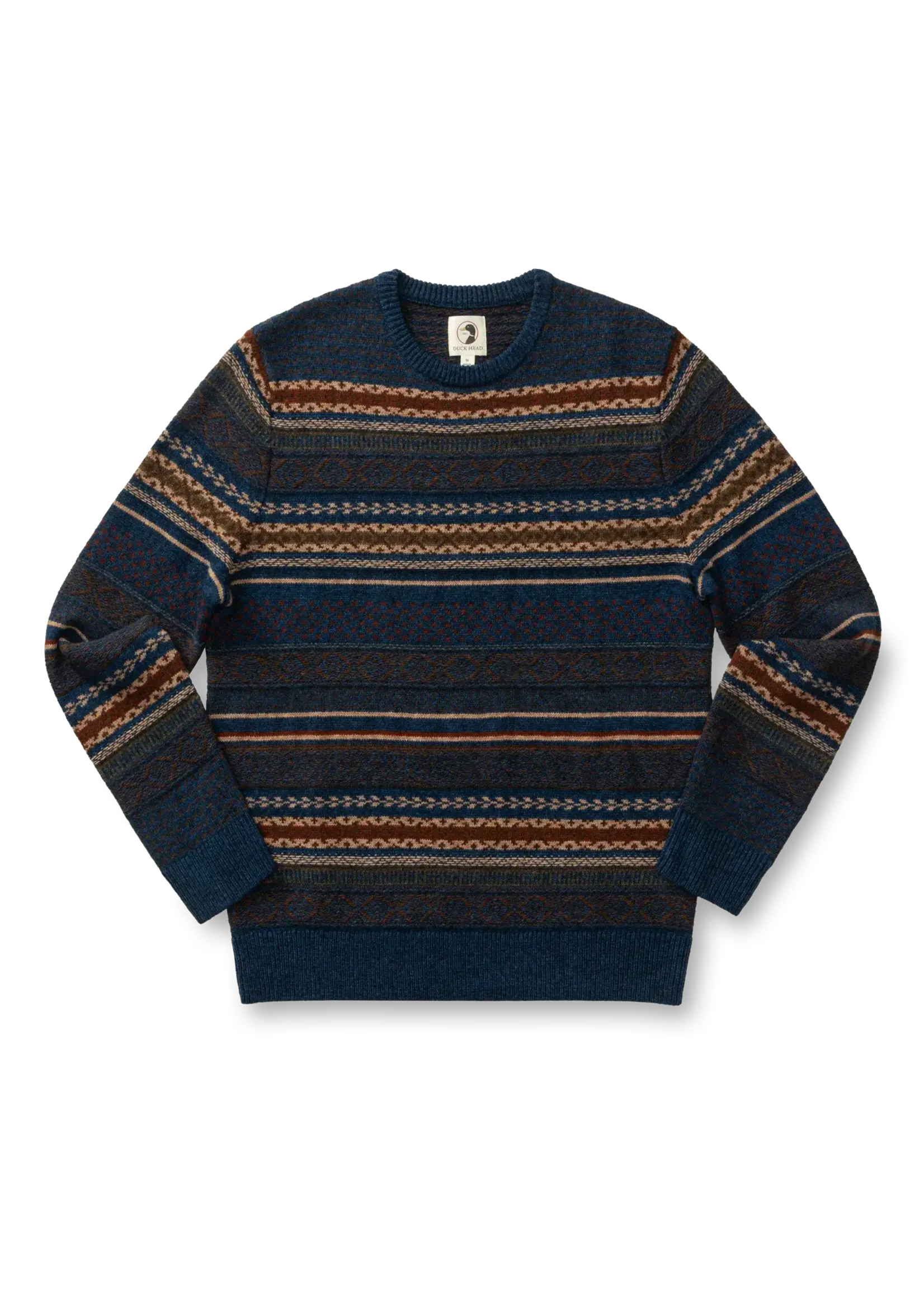 Duck Head Duck Head No. D31006 Birch Fair Isle Crewneck Sweater