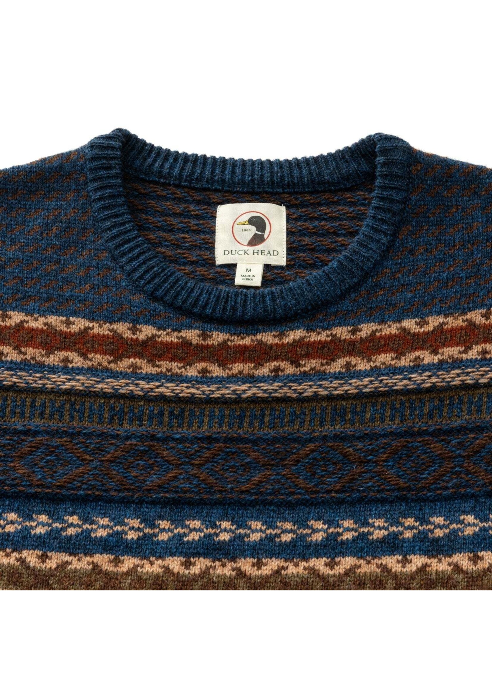 Duck Head Duck Head No. D31006 Birch Fair Isle Crewneck Sweater