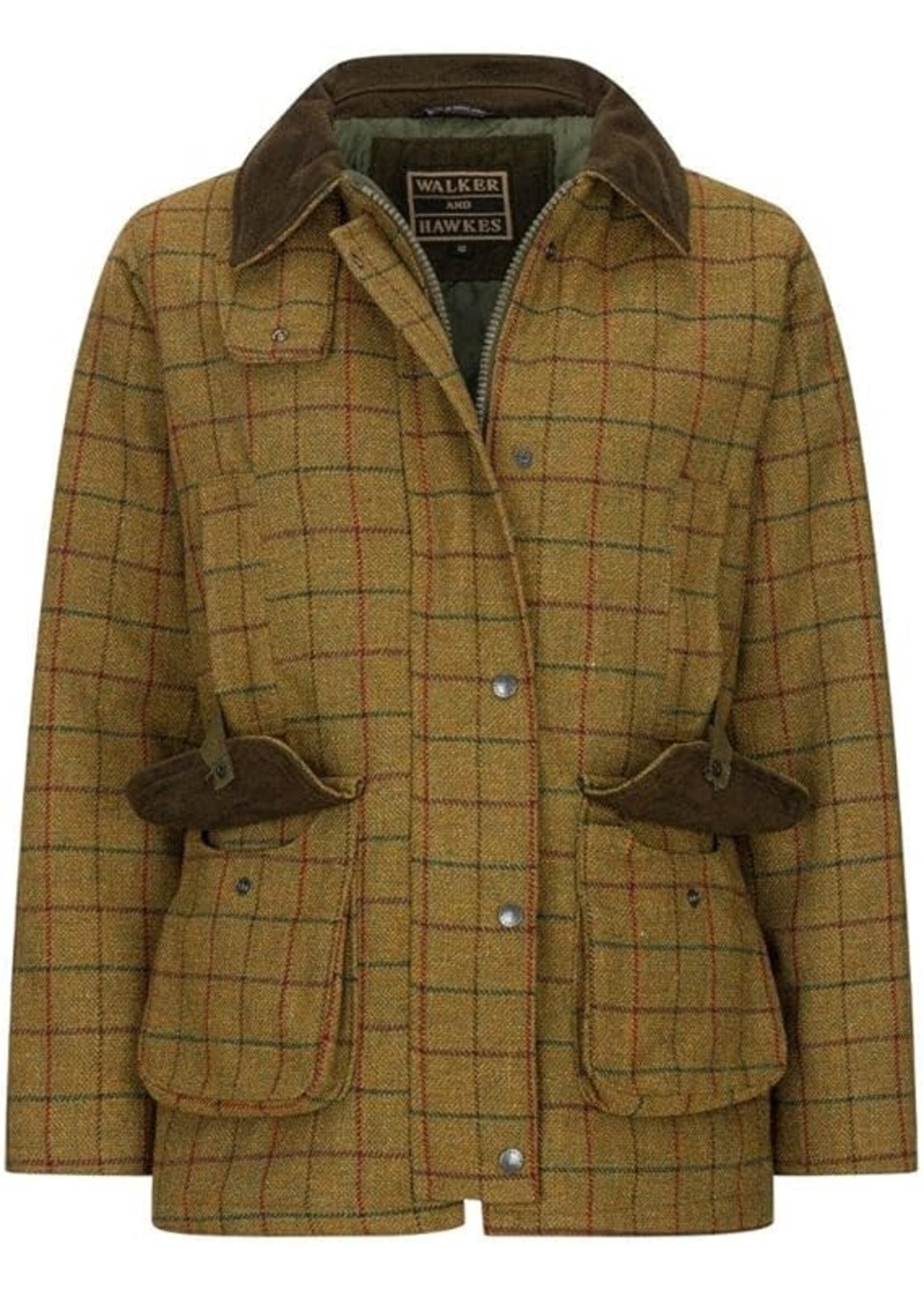 Walker & Hawkes Walker and Hawkes  Ladies Beige Derby Tweed Hazelwood Shooting Jacket