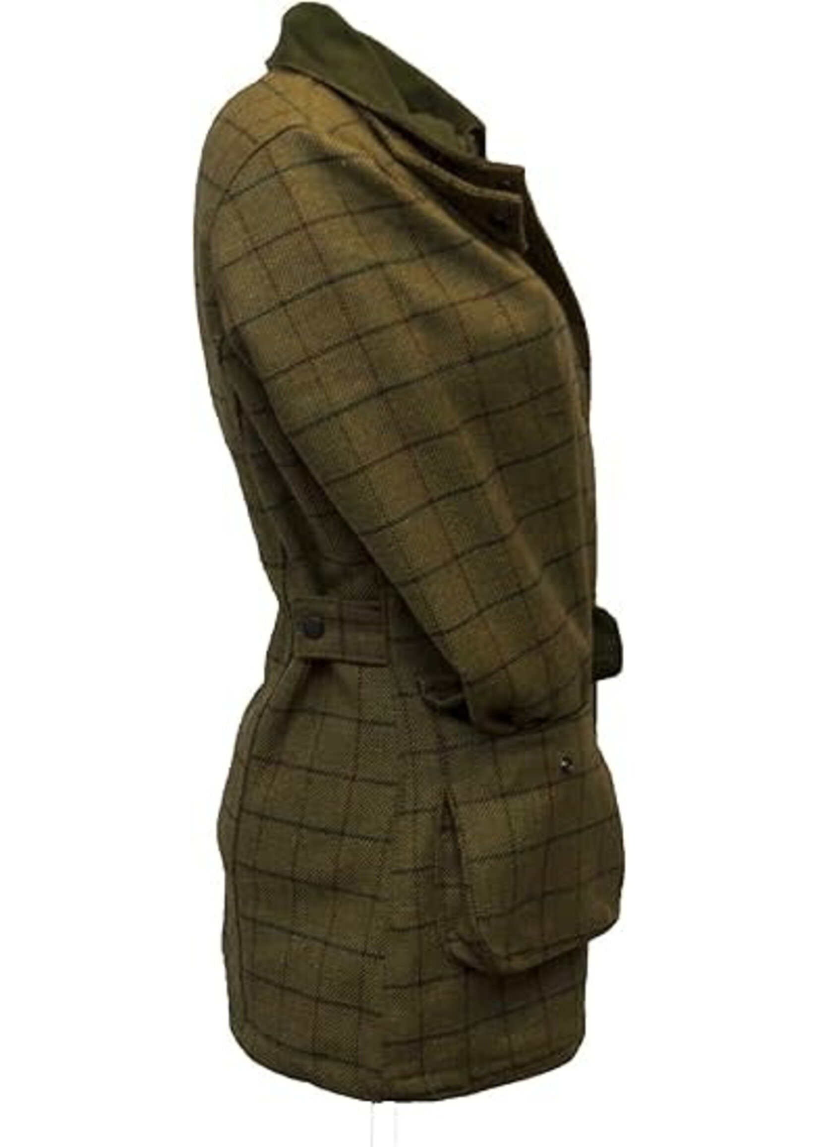 Walker & Hawkes Walker and Hawkes  Ladies Beige Derby Tweed Hazelwood Shooting Jacket