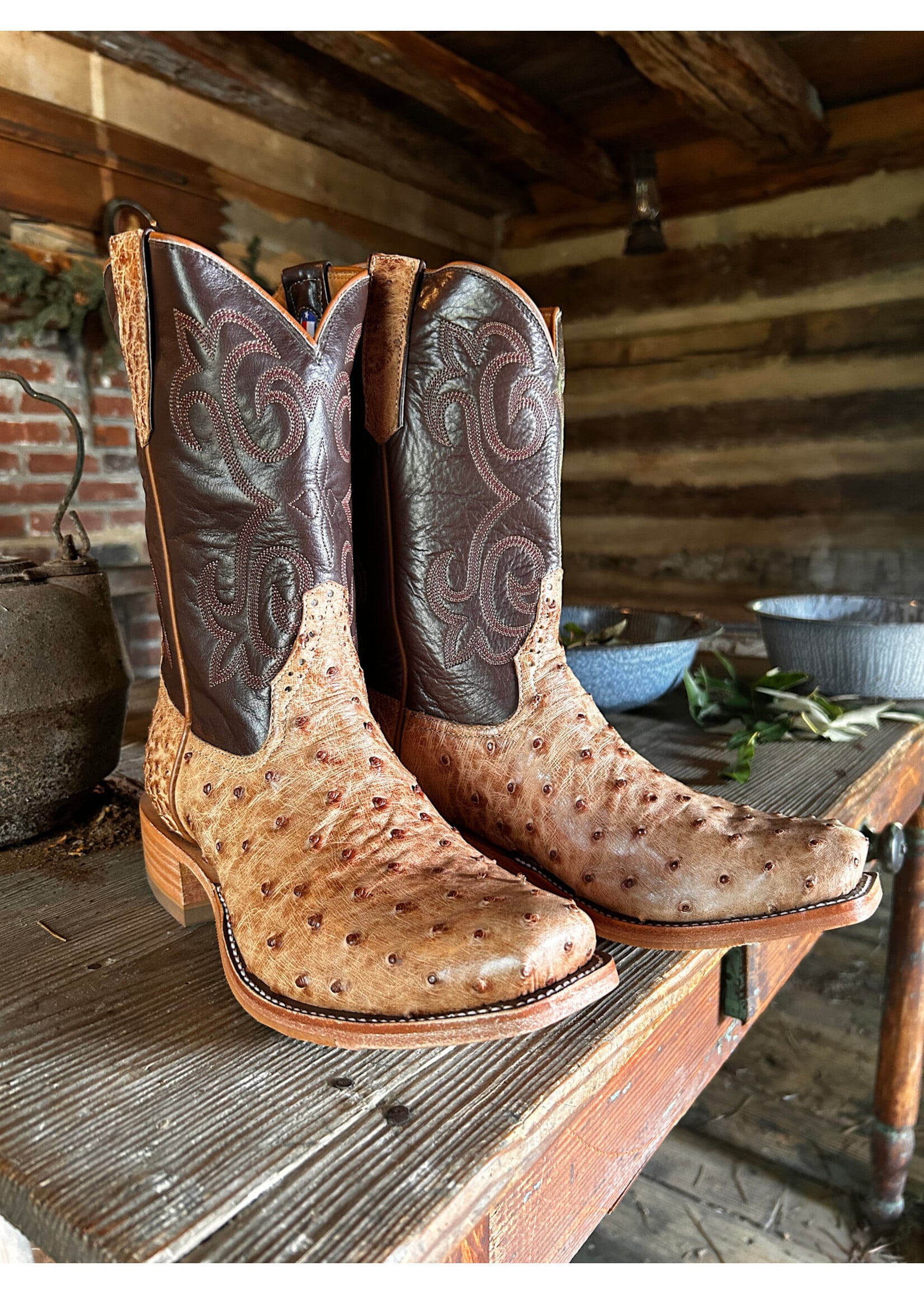 Rios of Mercedes Rios of Mercedes No. 160821 Brandy Brusciato Full Quill Ostrich