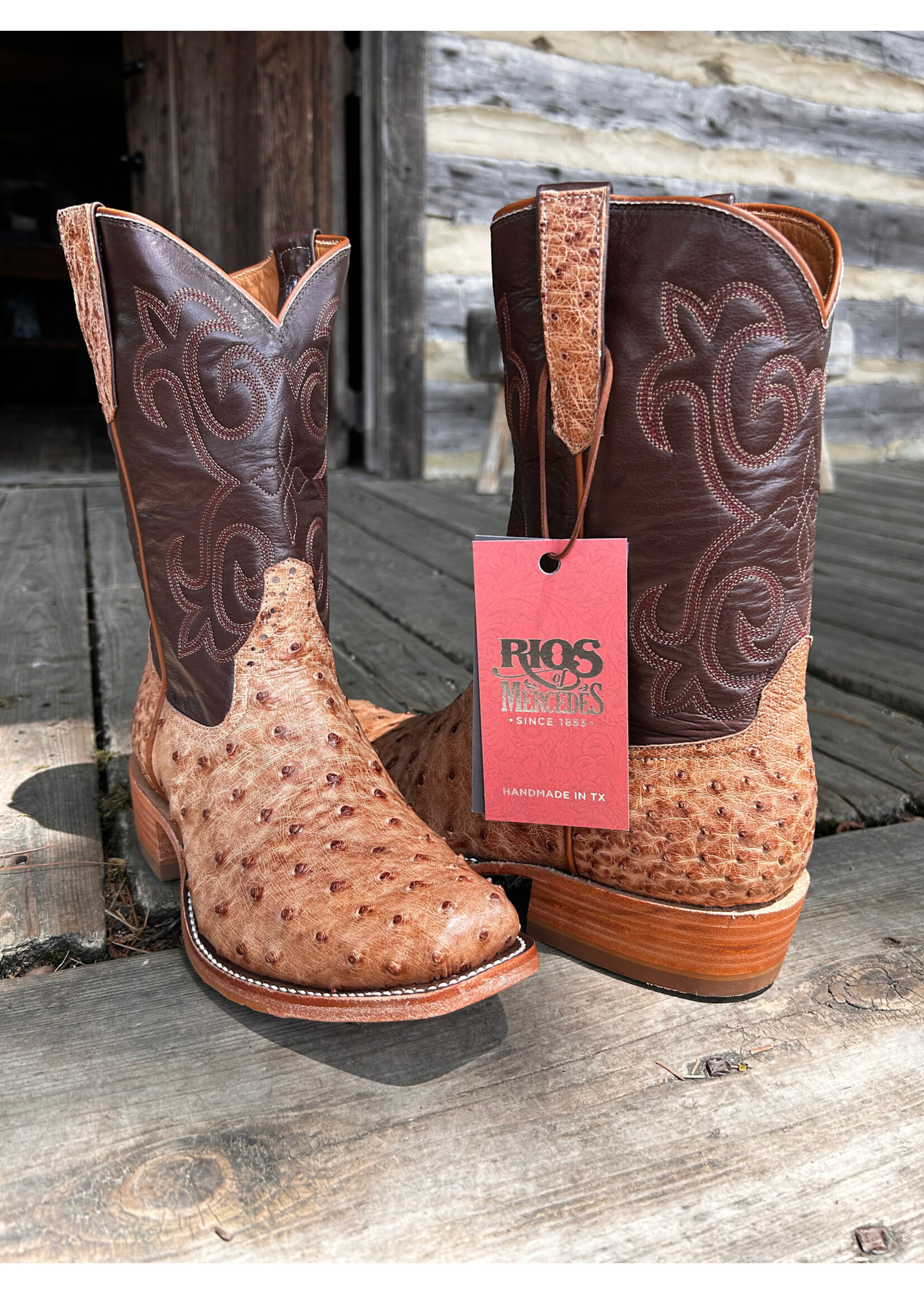 Rios of Mercedes Rios of Mercedes No. 160821 Brandy Brusciato Full Quill Ostrich