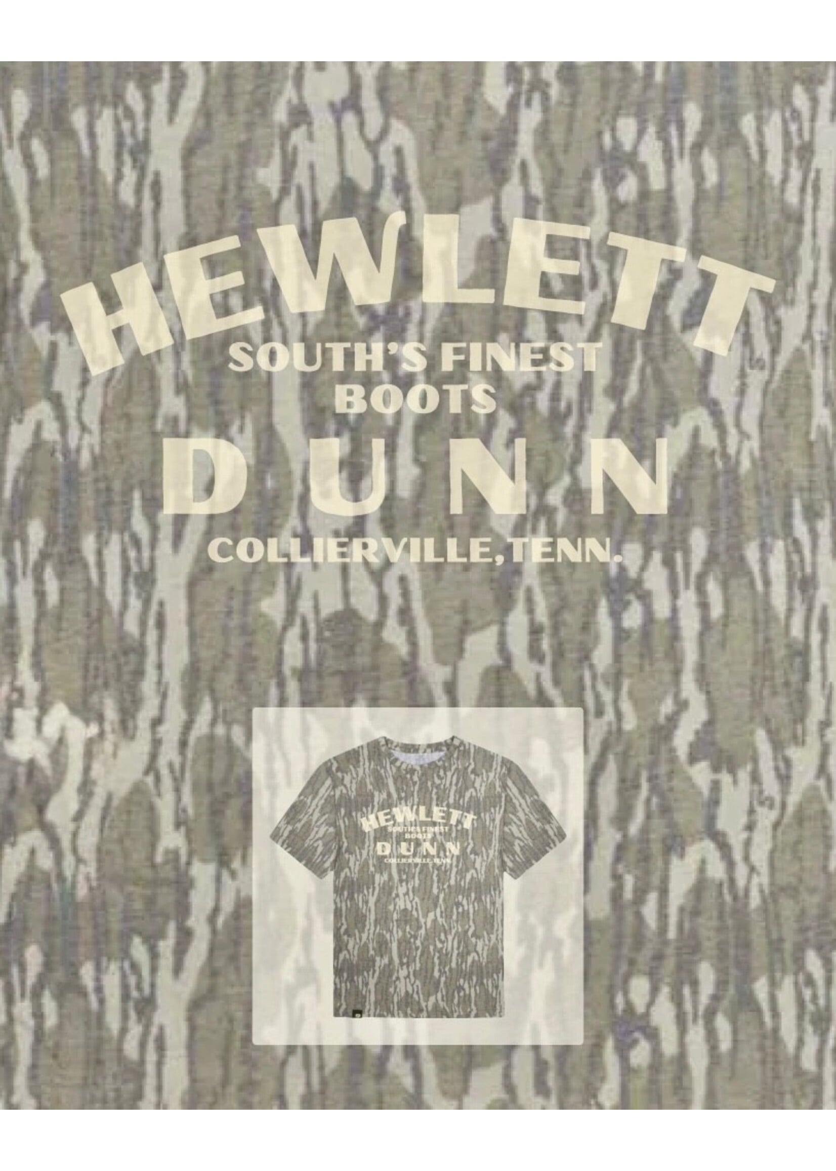 Hewlett & Dunn Mossy Oak Wash Out Bottomland Hewlett & Dunn Tee