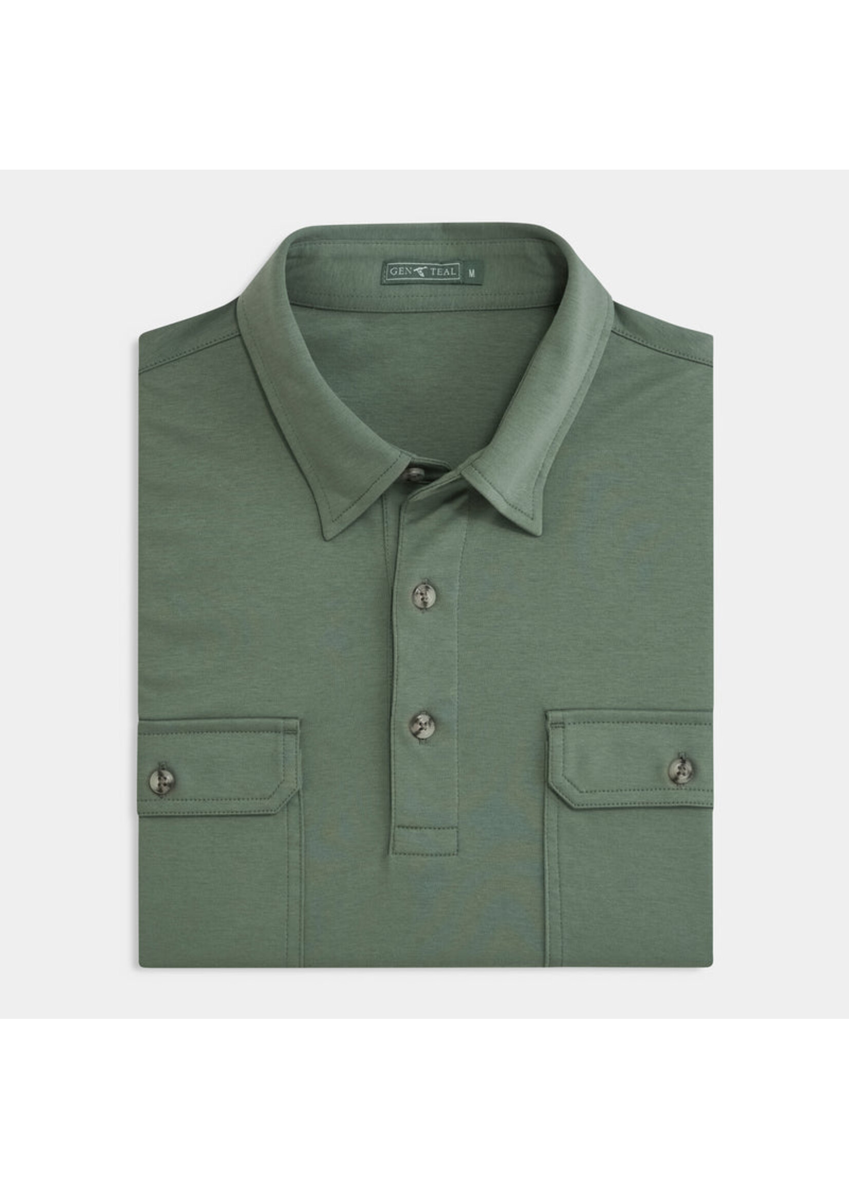 GenTeal Genteal Long Sleeve Cotton Utility Polo