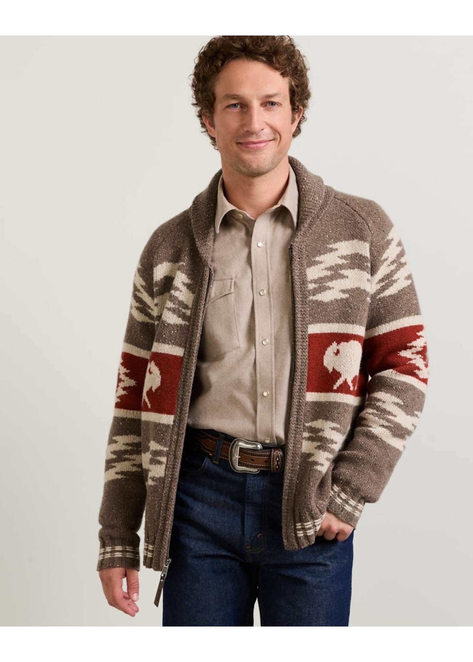 Pendleton Pendleton Bison Lambswool Zip Cardigan